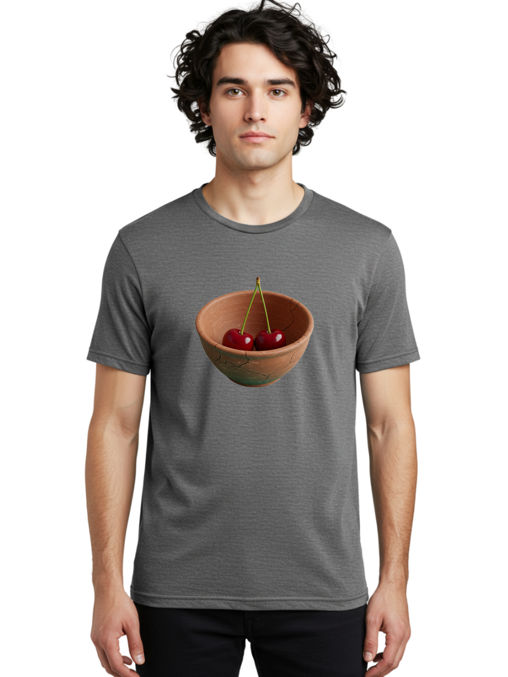 Cherries-In-A-Clay-Bowl Men'S Graphic Tee, 100% Cotton, Comfortable Casual Summer Wear, Machine Washable, Vintage Camera, Old Camera, Antique Camera, Black Camera, Classic Photography, Photography Equipment, Nostalgic Device, Film Camera, Bai669