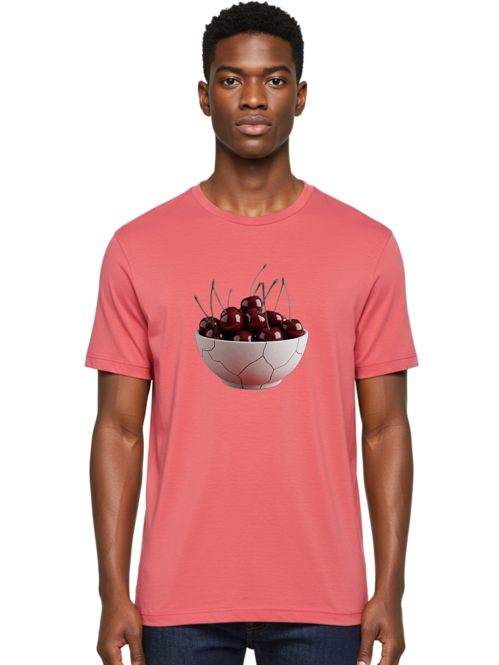 Cherries-In-A-Cracked-Bowl Men'S Graphic Tee, 100% Cotton, Comfortable Casual Summer Wear, Machine Washable, Vintage Camera, Old Camera, Antique Camera, Black Camera, Classic Photography, Photography Equipment, Nostalgic Device, Film Camera, Bai670