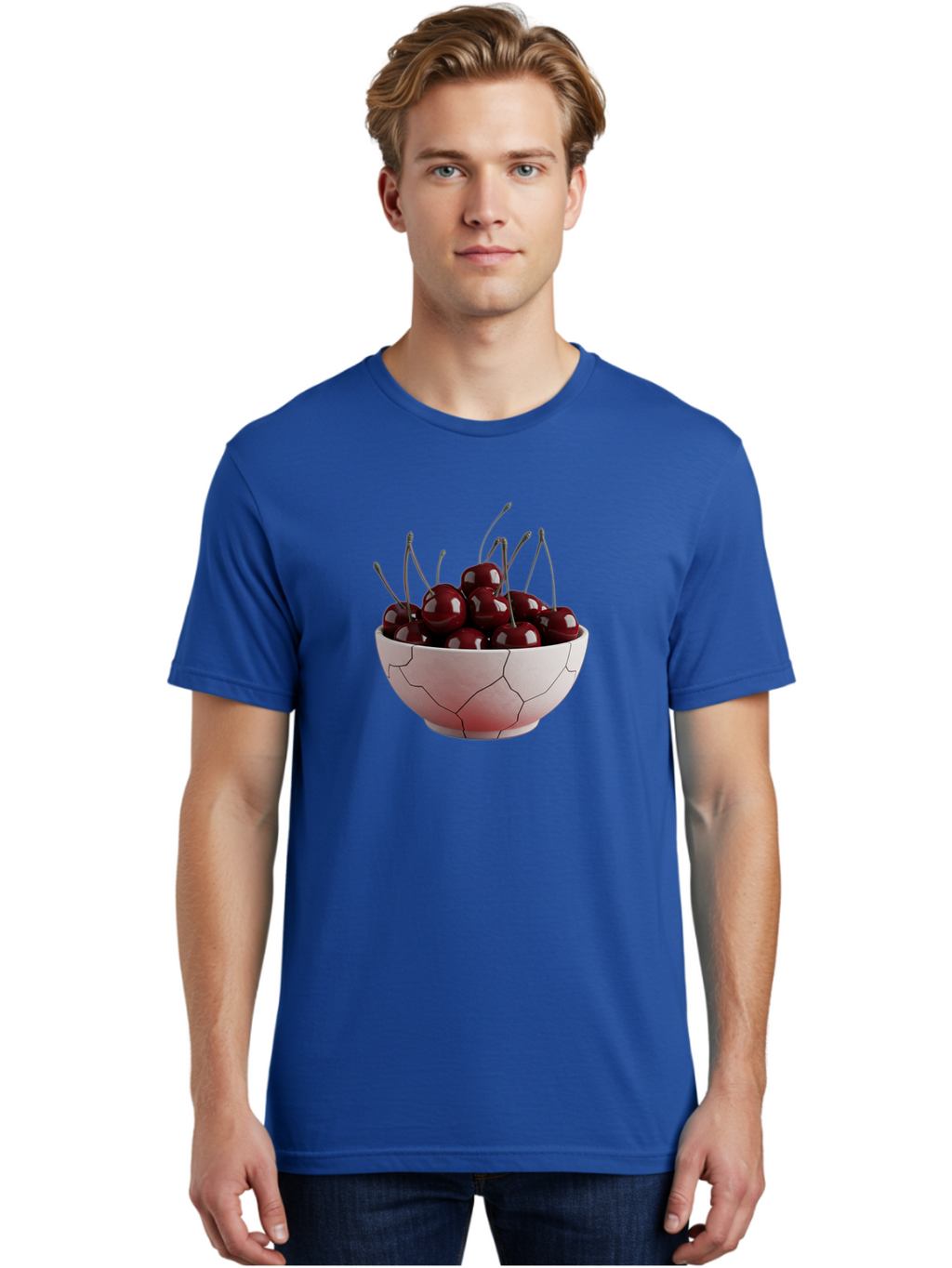 Cherries-In-A-Cracked-Bowl Men'S Graphic Tee, 100% Cotton, Comfortable Casual Summer Wear, Machine Washable, Vintage Camera, Old Camera, Antique Camera, Black Camera, Classic Photography, Photography Equipment, Nostalgic Device, Film Camera, Bai670