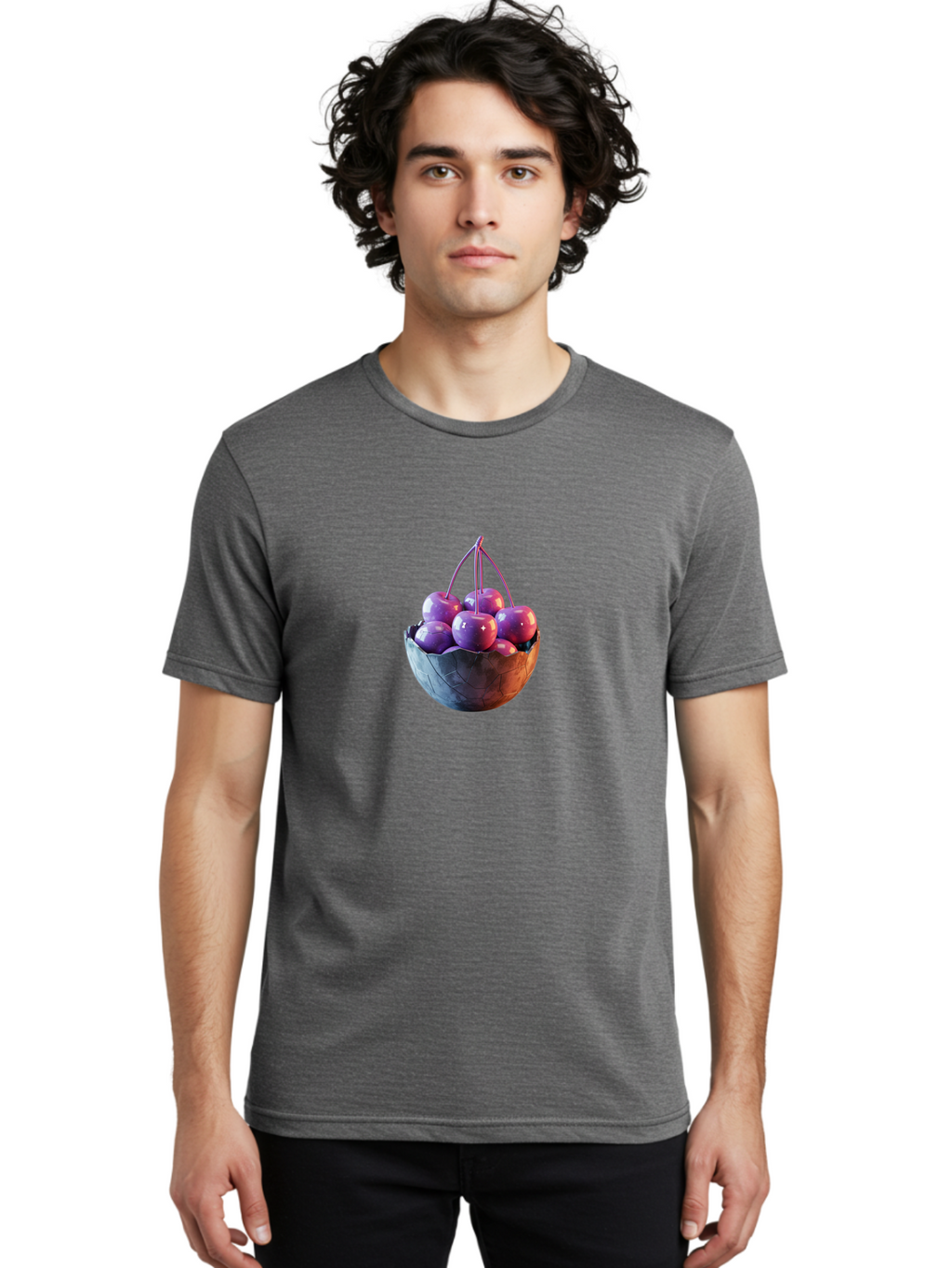 Cherries-In-Basket-1 Men'S Graphic Tee, 100% Cotton, Comfortable Casual Summer Wear, Machine Washable, Vintage Camera, Old Camera, Antique Camera, Black Camera, Classic Photography, Photography Equipment, Nostalgic Device, Film Camera, Bai671