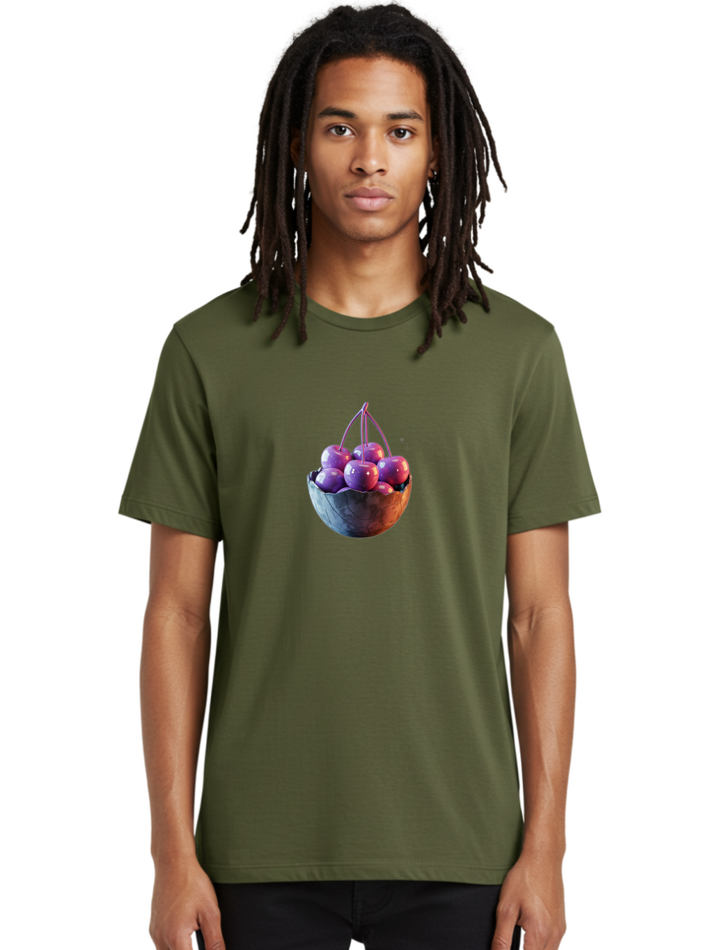 Cherries-In-Basket-1 Men'S Graphic Tee, 100% Cotton, Comfortable Casual Summer Wear, Machine Washable, Vintage Camera, Old Camera, Antique Camera, Black Camera, Classic Photography, Photography Equipment, Nostalgic Device, Film Camera, Bai671