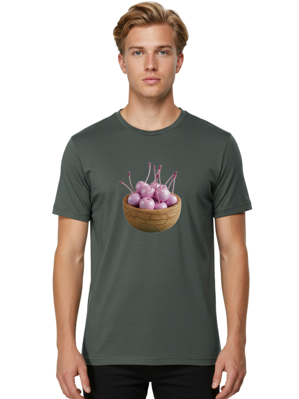 Cherries-In-Basket Men'S Graphic Tee, 100% Cotton, Comfortable Casual Summer Wear, Machine Washable, Vintage Camera, Old Camera, Antique Camera, Black Camera, Classic Photography, Photography Equipment, Nostalgic Device, Film Camera, Bai672