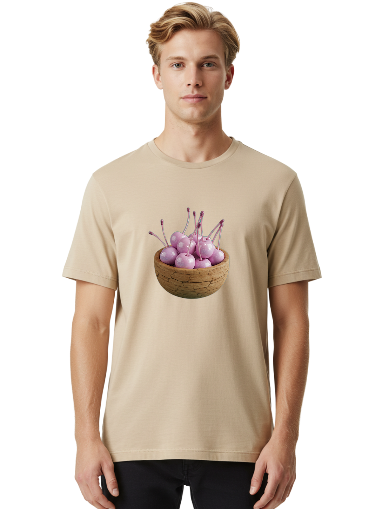Cherries-In-Basket Men'S Graphic Tee, 100% Cotton, Comfortable Casual Summer Wear, Machine Washable, Vintage Camera, Old Camera, Antique Camera, Black Camera, Classic Photography, Photography Equipment, Nostalgic Device, Film Camera, Bai672