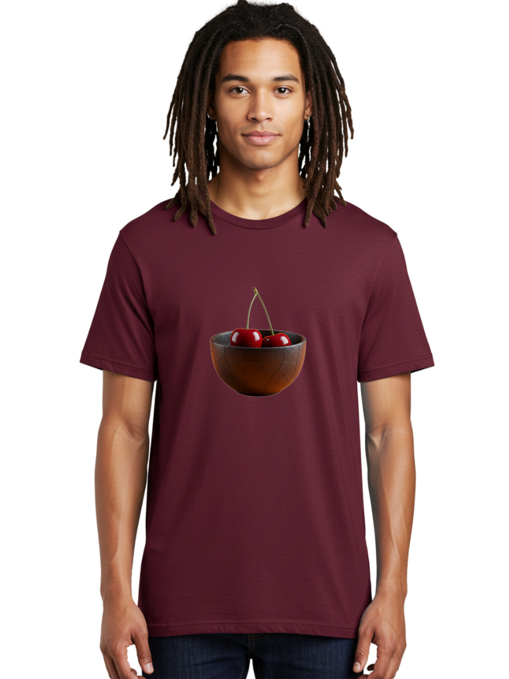Cherries-In-Bowl-1 Men'S Graphic Tee, 100% Cotton, Comfortable Casual Summer Wear, Machine Washable, Vintage Camera, Old Camera, Antique Camera, Black Camera, Classic Photography, Photography Equipment, Nostalgic Device, Film Camera, Bai673