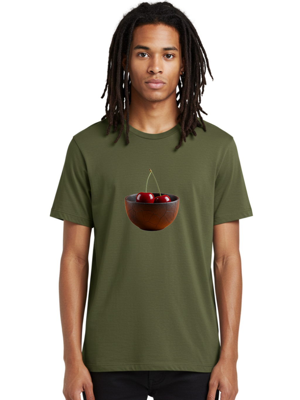 Cherries-In-Bowl-1 Men'S Graphic Tee, 100% Cotton, Comfortable Casual Summer Wear, Machine Washable, Vintage Camera, Old Camera, Antique Camera, Black Camera, Classic Photography, Photography Equipment, Nostalgic Device, Film Camera, Bai673
