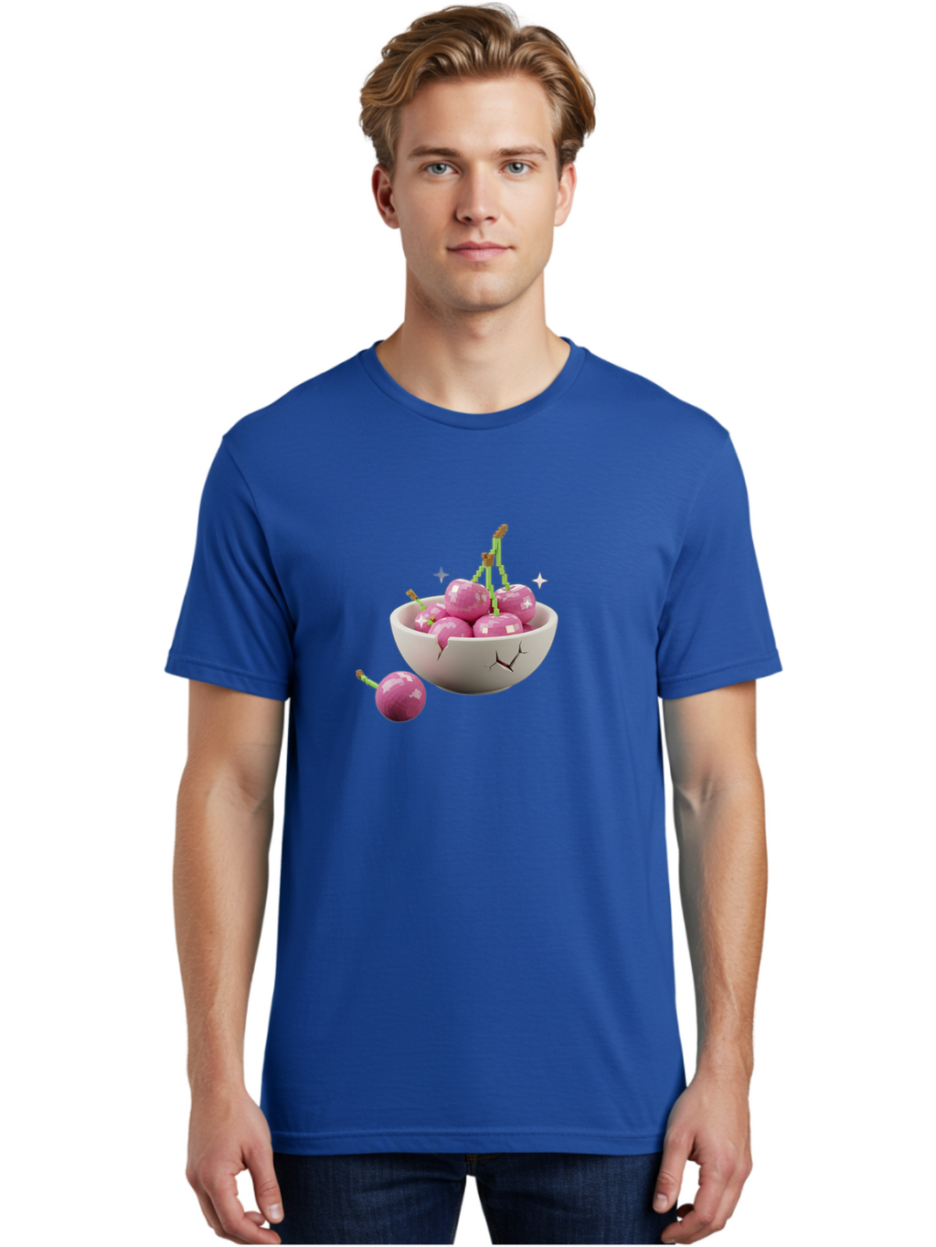 Cherries-In-Bowl-10 Men'S Graphic Tee, 100% Cotton, Comfortable Casual Summer Wear, Machine Washable, Vintage Camera, Old Camera, Antique Camera, Black Camera, Classic Photography, Photography Equipment, Nostalgic Device, Film Camera, Bai674