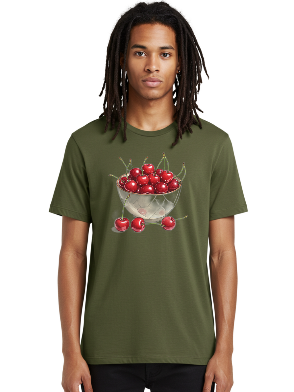 Cherries-In-Bowl-11 Men'S Graphic Tee, 100% Cotton, Comfortable Casual Summer Wear, Machine Washable, Vintage Camera, Old Camera, Antique Camera, Black Camera, Classic Photography, Photography Equipment, Nostalgic Device, Film Camera, Bai675