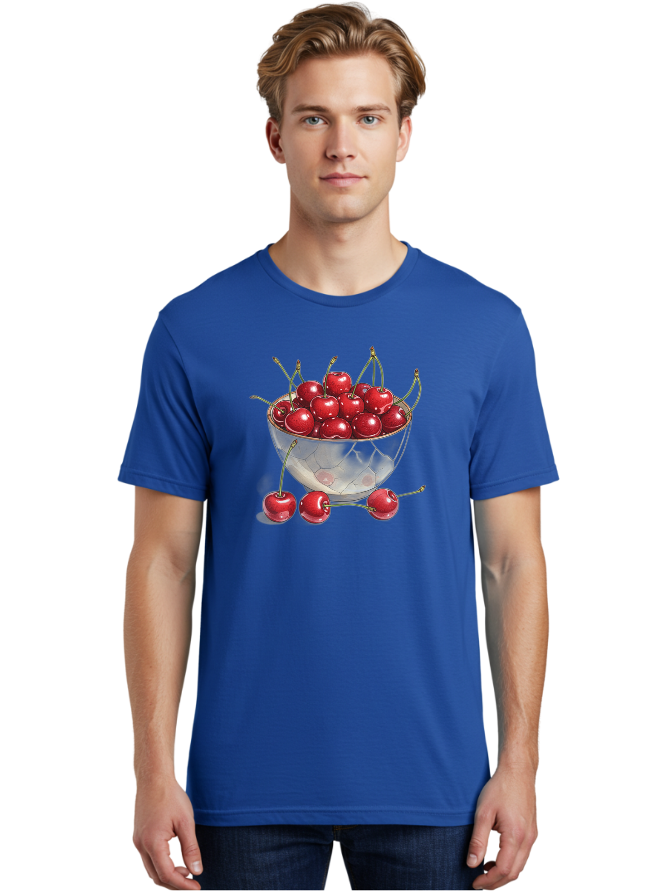 Cherries-In-Bowl-11 Men'S Graphic Tee, 100% Cotton, Comfortable Casual Summer Wear, Machine Washable, Vintage Camera, Old Camera, Antique Camera, Black Camera, Classic Photography, Photography Equipment, Nostalgic Device, Film Camera, Bai675