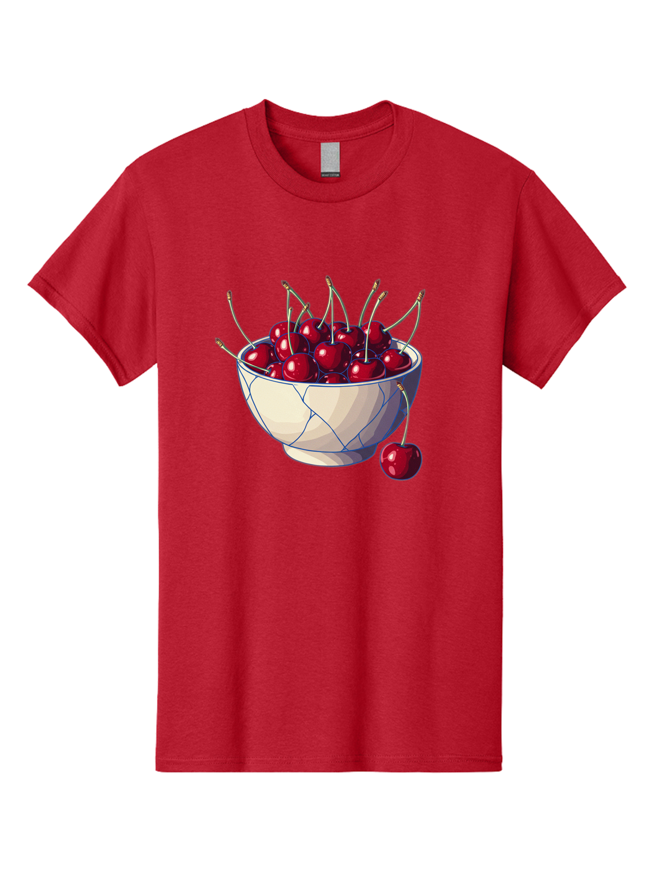 Cherries-In-Bowl-12 Men'S Graphic Tee, 100% Cotton, Comfortable Casual Summer Wear, Machine Washable, Vintage Camera, Old Camera, Antique Camera, Black Camera, Classic Photography, Photography Equipment, Nostalgic Device, Film Camera, Bai676