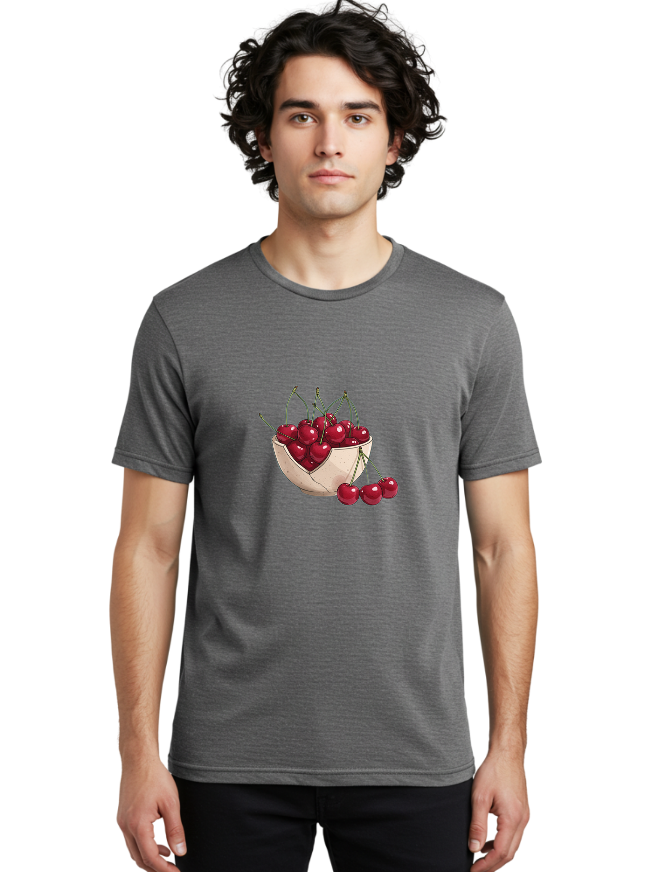 Cherries-In-Bowl-13 Men'S Graphic Tee, 100% Cotton, Comfortable Casual Summer Wear, Machine Washable, Vintage Camera, Old Camera, Antique Camera, Black Camera, Classic Photography, Photography Equipment, Nostalgic Device, Film Camera, Bai677