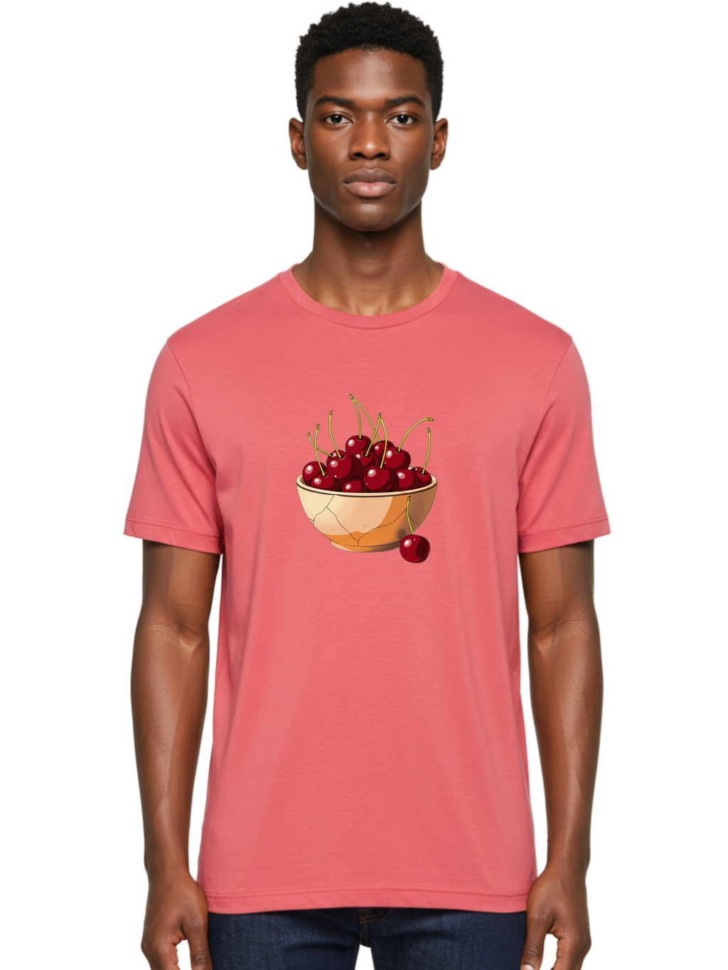 Cherries-In-Bowl-14 Men'S Graphic Tee, 100% Cotton, Comfortable Casual Summer Wear, Machine Washable, Vintage Camera, Old Camera, Antique Camera, Black Camera, Classic Photography, Photography Equipment, Nostalgic Device, Film Camera, Bai678