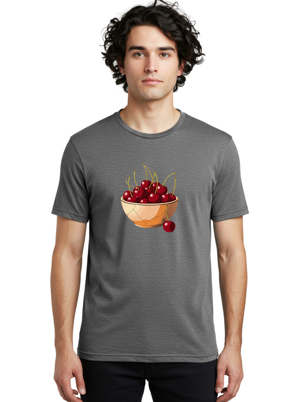 Cherries-In-Bowl-14 Men'S Graphic Tee, 100% Cotton, Comfortable Casual Summer Wear, Machine Washable, Vintage Camera, Old Camera, Antique Camera, Black Camera, Classic Photography, Photography Equipment, Nostalgic Device, Film Camera, Bai678