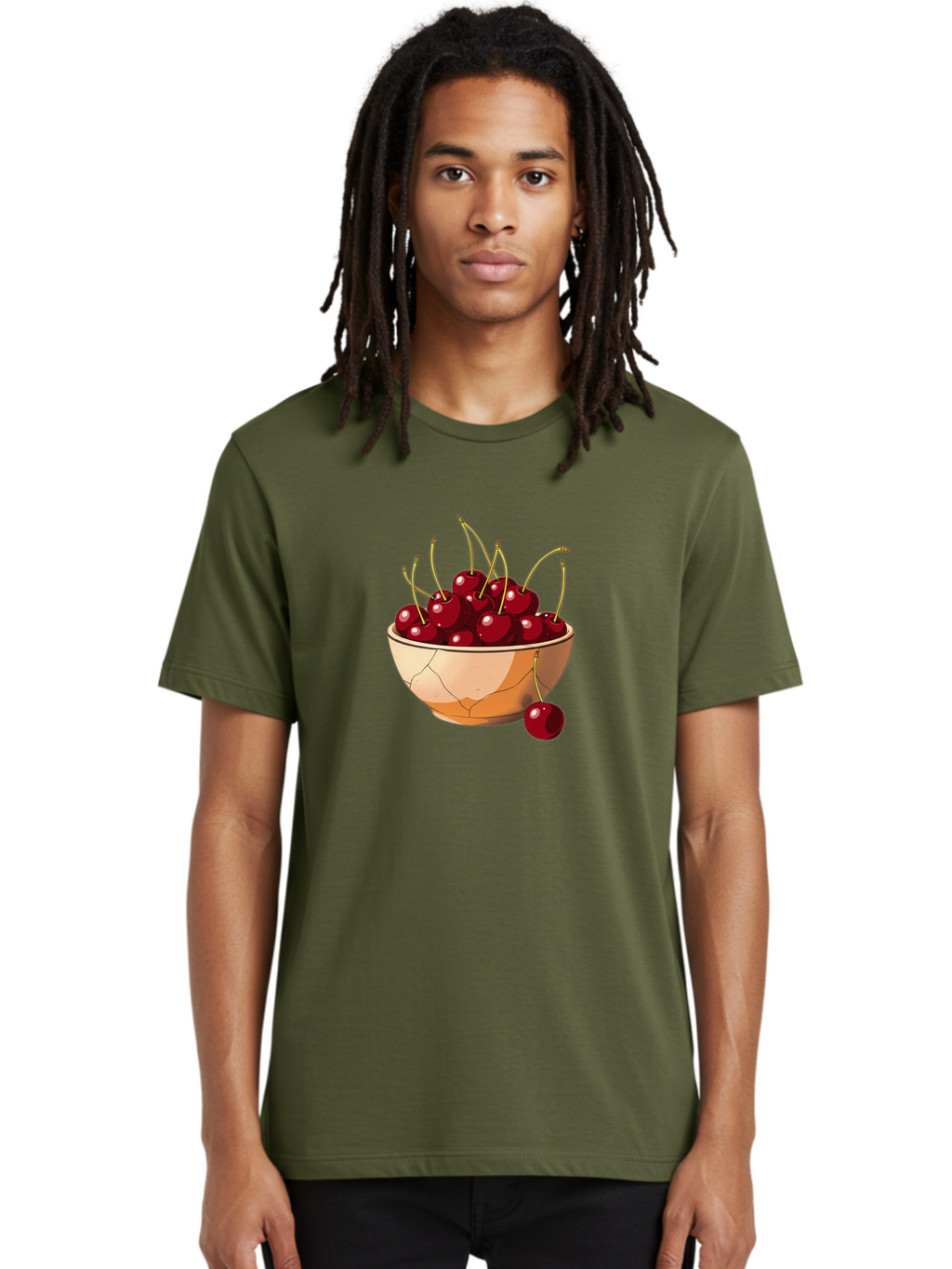 Cherries-In-Bowl-14 Men'S Graphic Tee, 100% Cotton, Comfortable Casual Summer Wear, Machine Washable, Vintage Camera, Old Camera, Antique Camera, Black Camera, Classic Photography, Photography Equipment, Nostalgic Device, Film Camera, Bai678
