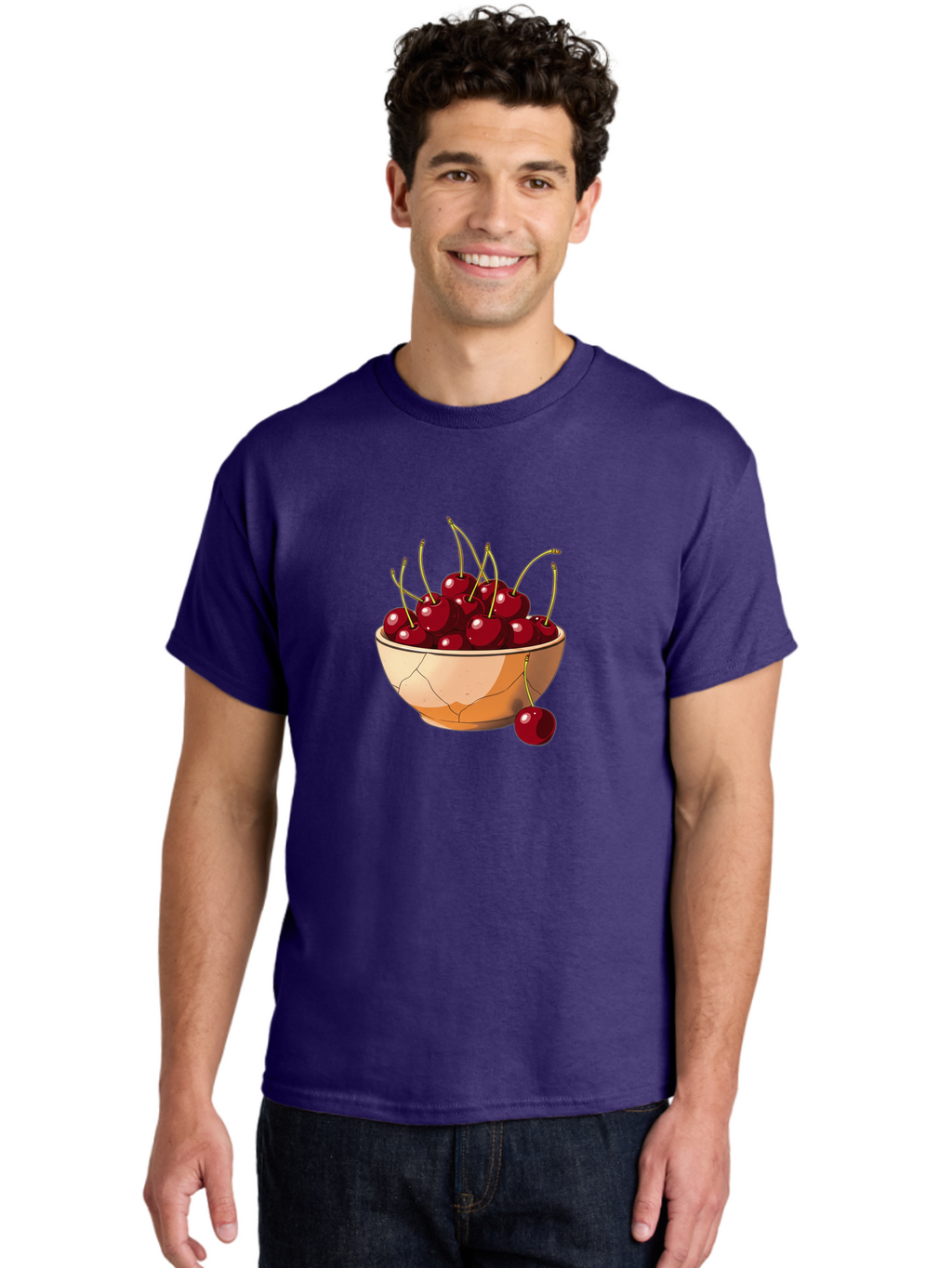 Cherries-In-Bowl-14 Men'S Graphic Tee, 100% Cotton, Comfortable Casual Summer Wear, Machine Washable, Vintage Camera, Old Camera, Antique Camera, Black Camera, Classic Photography, Photography Equipment, Nostalgic Device, Film Camera, Bai678