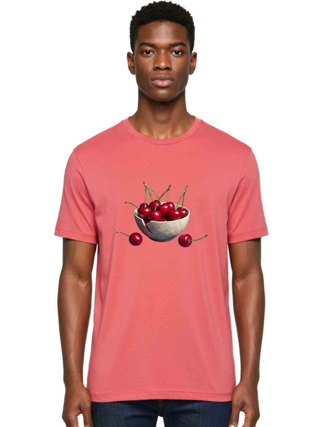 Cherries-In-Bowl-15 Men'S Graphic Tee, 100% Cotton, Comfortable Casual Summer Wear, Machine Washable, Vintage Camera, Old Camera, Antique Camera, Black Camera, Classic Photography, Photography Equipment, Nostalgic Device, Film Camera, Bai679