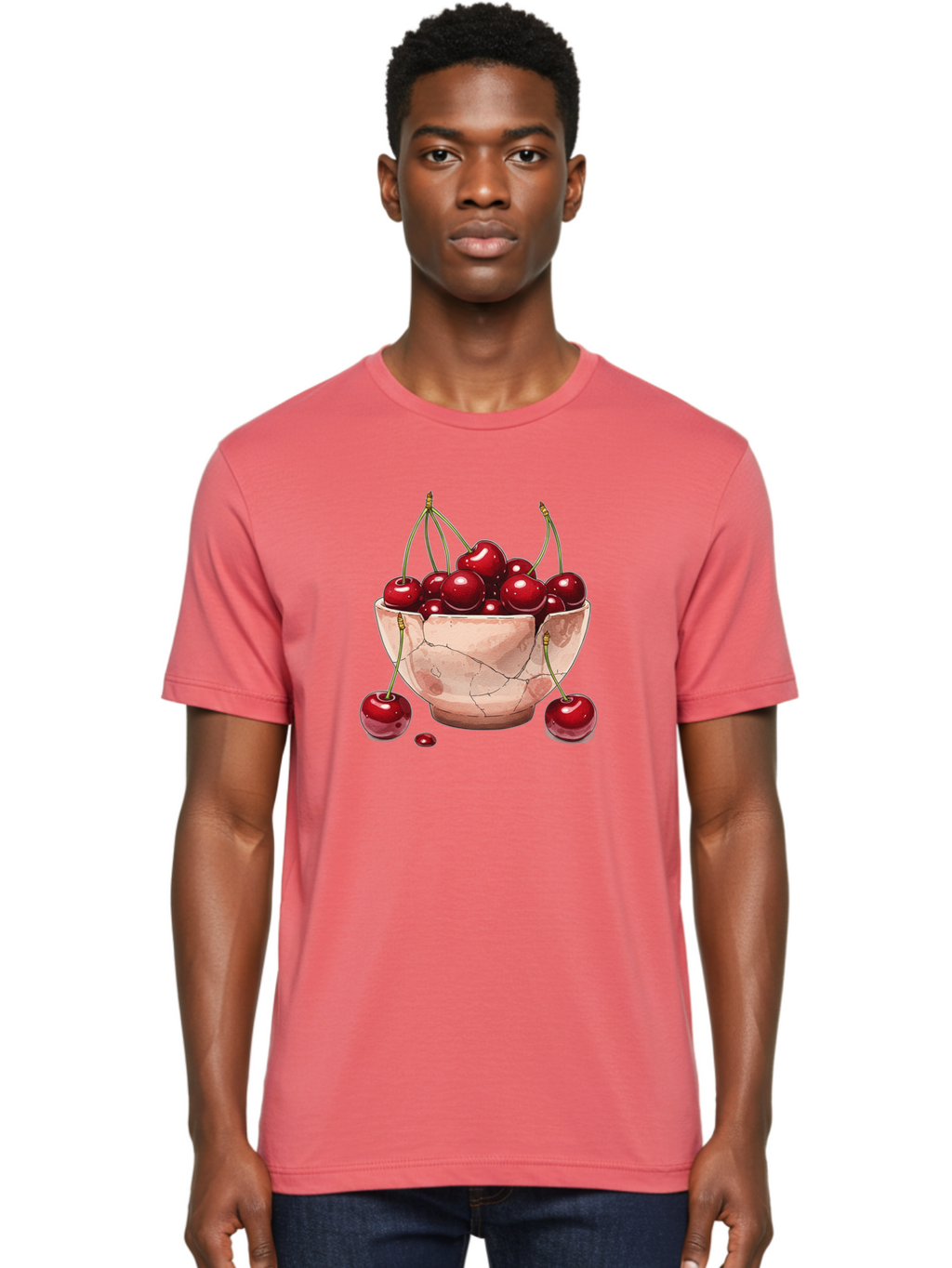 Cherries-In-Bowl-18 Men'S Graphic Tee, 100% Cotton, Comfortable Casual Summer Wear, Machine Washable, Vintage Camera, Old Camera, Antique Camera, Black Camera, Classic Photography, Photography Equipment, Nostalgic Device, Film Camera, Bai682