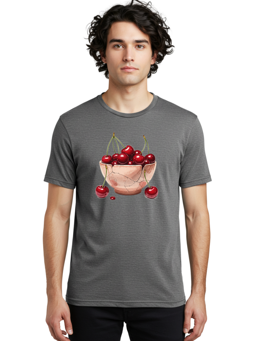Cherries-In-Bowl-18 Men'S Graphic Tee, 100% Cotton, Comfortable Casual Summer Wear, Machine Washable, Vintage Camera, Old Camera, Antique Camera, Black Camera, Classic Photography, Photography Equipment, Nostalgic Device, Film Camera, Bai682