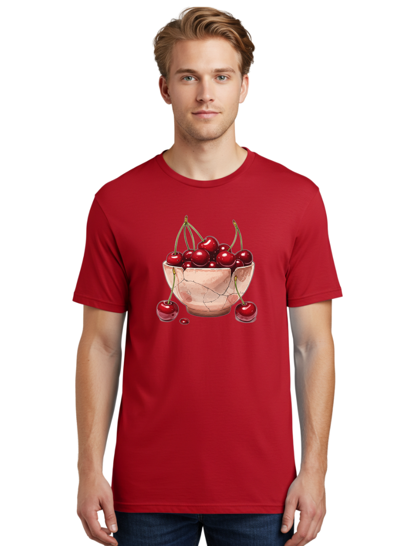 Cherries-In-Bowl-18 Men'S Graphic Tee, 100% Cotton, Comfortable Casual Summer Wear, Machine Washable, Vintage Camera, Old Camera, Antique Camera, Black Camera, Classic Photography, Photography Equipment, Nostalgic Device, Film Camera, Bai682
