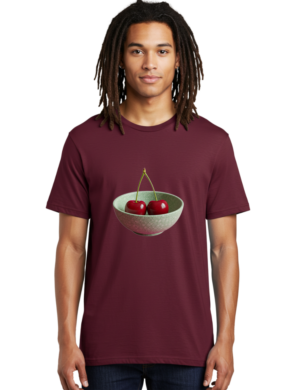 Cherries-In-Bowl-2 Men'S Graphic Tee, 100% Cotton, Comfortable Casual Summer Wear, Machine Washable, Vintage Camera, Old Camera, Antique Camera, Black Camera, Classic Photography, Photography Equipment, Nostalgic Device, Film Camera, Bai684