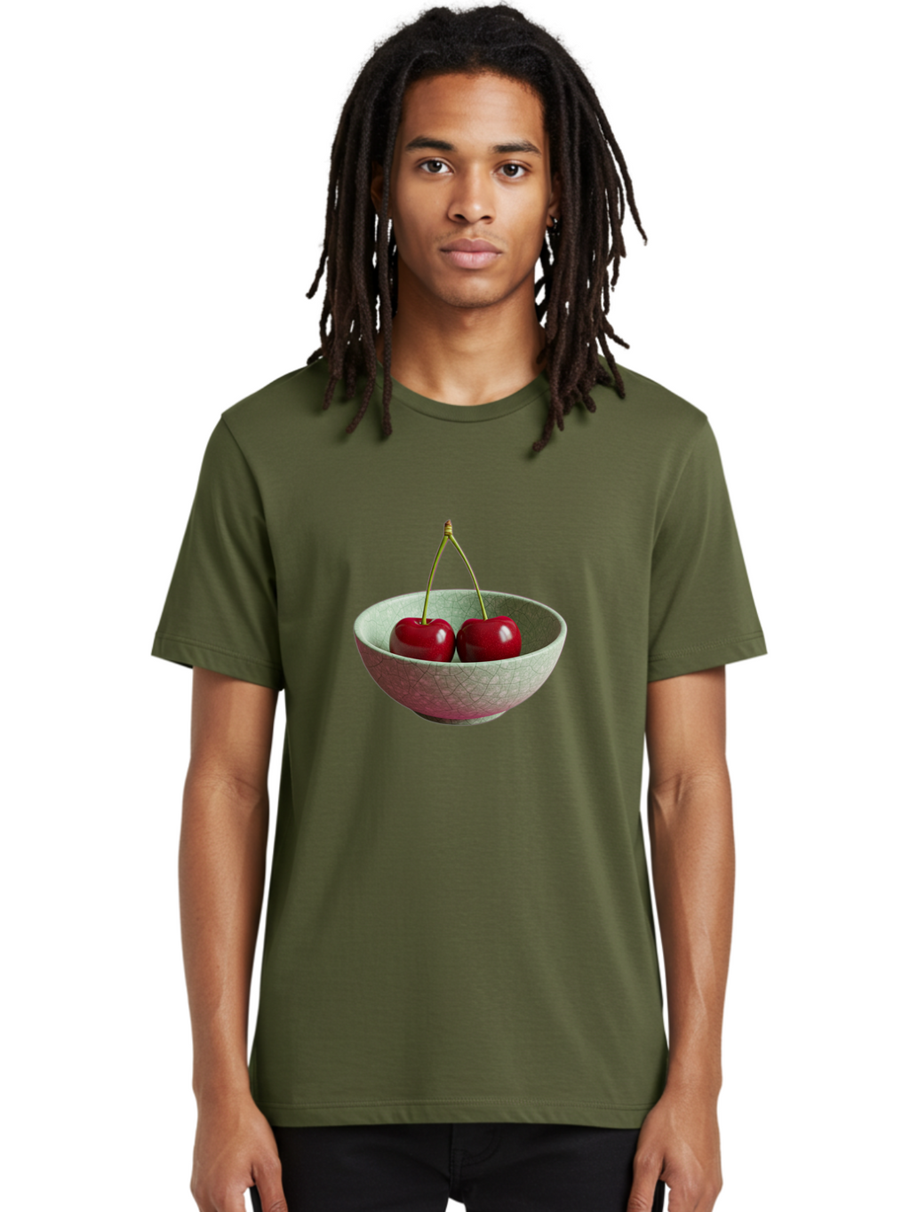 Cherries-In-Bowl-2 Men'S Graphic Tee, 100% Cotton, Comfortable Casual Summer Wear, Machine Washable, Vintage Camera, Old Camera, Antique Camera, Black Camera, Classic Photography, Photography Equipment, Nostalgic Device, Film Camera, Bai684