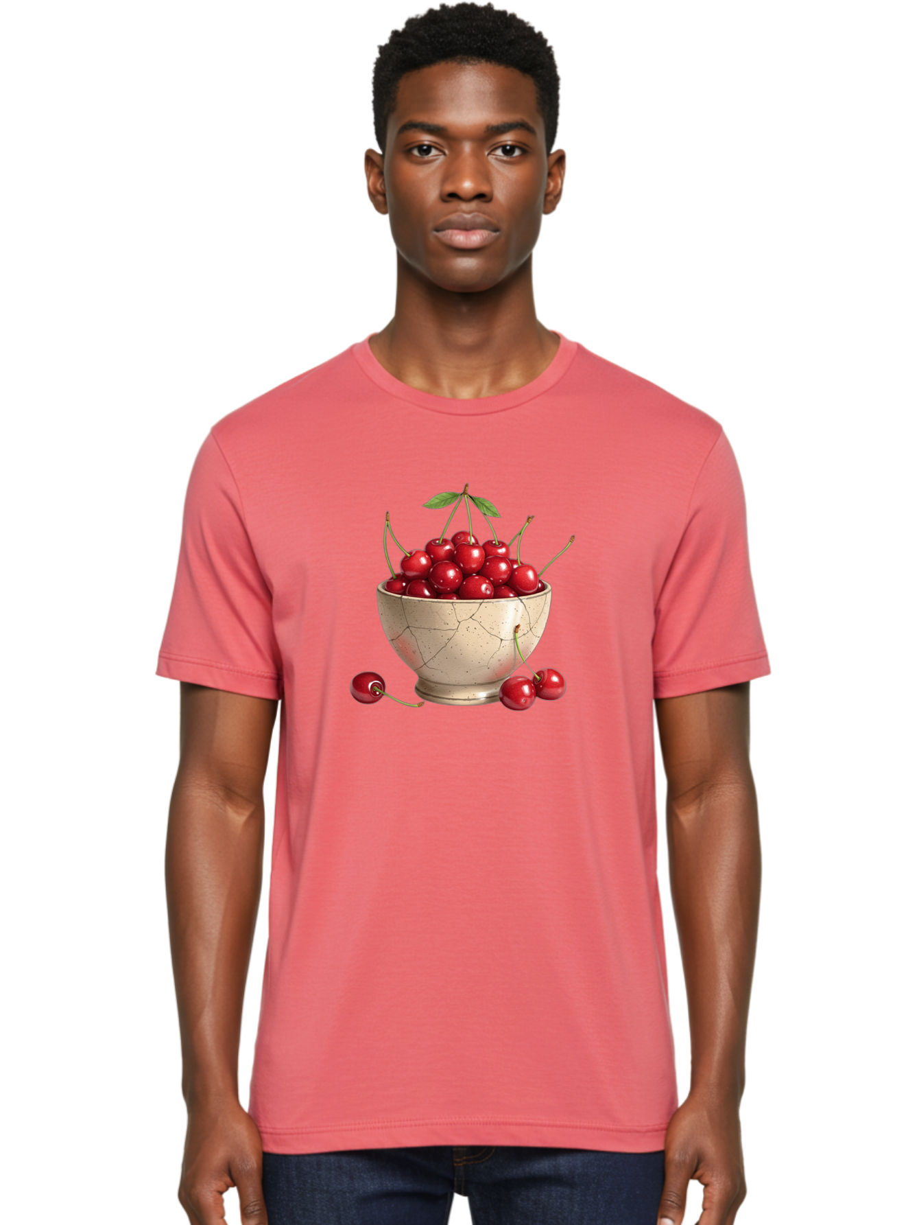 Cherries-In-Bowl-21 Men'S Graphic Tee, 100% Cotton, Comfortable Casual Summer Wear, Machine Washable, Vintage Camera, Old Camera, Antique Camera, Black Camera, Classic Photography, Photography Equipment, Nostalgic Device, Film Camera, Bai686