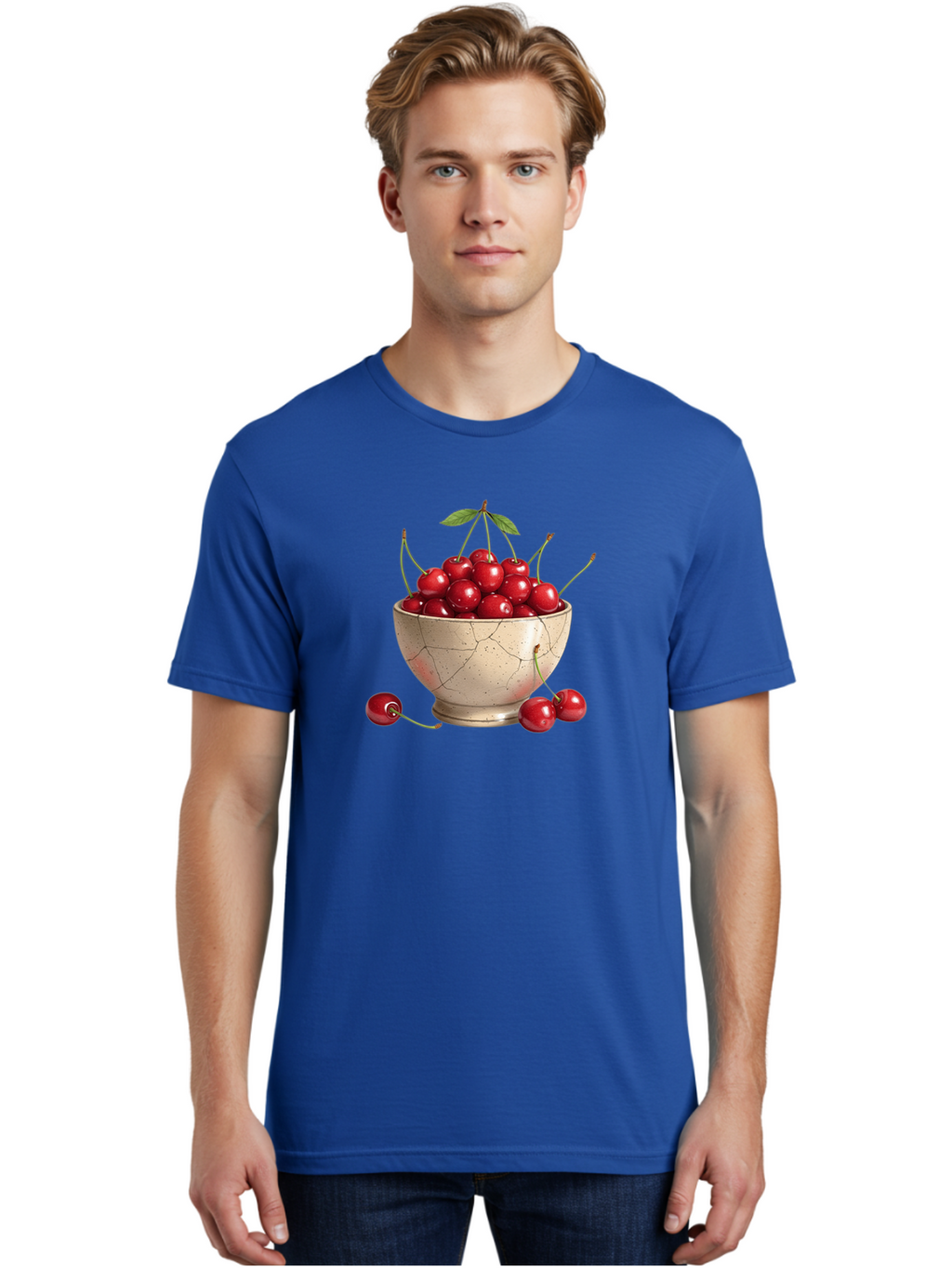 Cherries-In-Bowl-21 Men'S Graphic Tee, 100% Cotton, Comfortable Casual Summer Wear, Machine Washable, Vintage Camera, Old Camera, Antique Camera, Black Camera, Classic Photography, Photography Equipment, Nostalgic Device, Film Camera, Bai686
