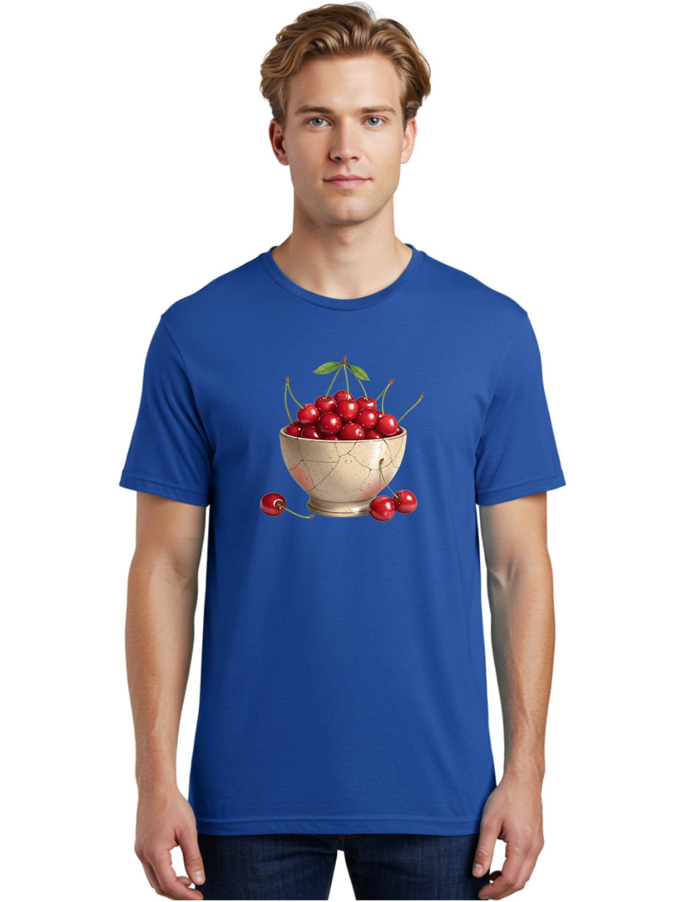 Cherries-In-Bowl-21 Men'S Graphic Tee, 100% Cotton, Comfortable Casual Summer Wear, Machine Washable, Vintage Camera, Old Camera, Antique Camera, Black Camera, Classic Photography, Photography Equipment, Nostalgic Device, Film Camera, Bai686