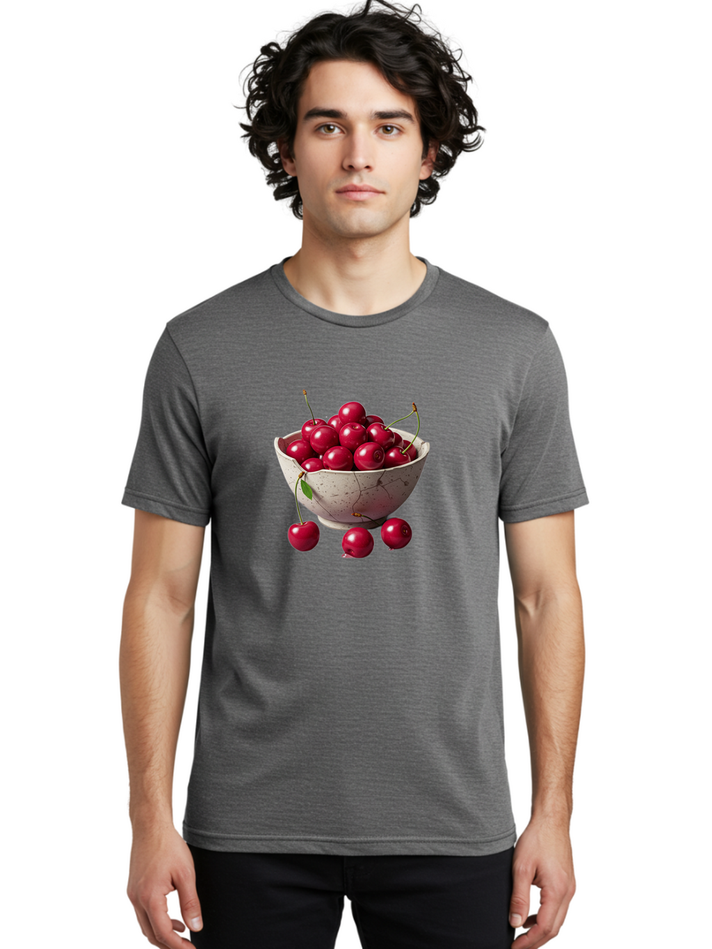 Cherries-In-Bowl-22 Men'S Graphic Tee, 100% Cotton, Comfortable Casual Summer Wear, Machine Washable, Vintage Camera, Old Camera, Antique Camera, Black Camera, Classic Photography, Photography Equipment, Nostalgic Device, Film Camera, Bai687