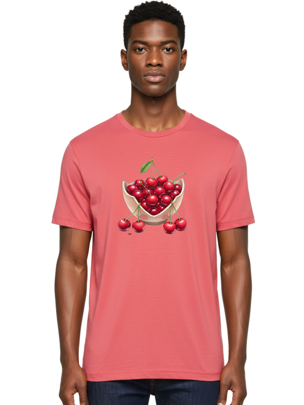 Cherries-In-Bowl-23 Men'S Graphic Tee, 100% Cotton, Comfortable Casual Summer Wear, Machine Washable, Vintage Camera, Old Camera, Antique Camera, Black Camera, Classic Photography, Photography Equipment, Nostalgic Device, Film Camera, Bai688