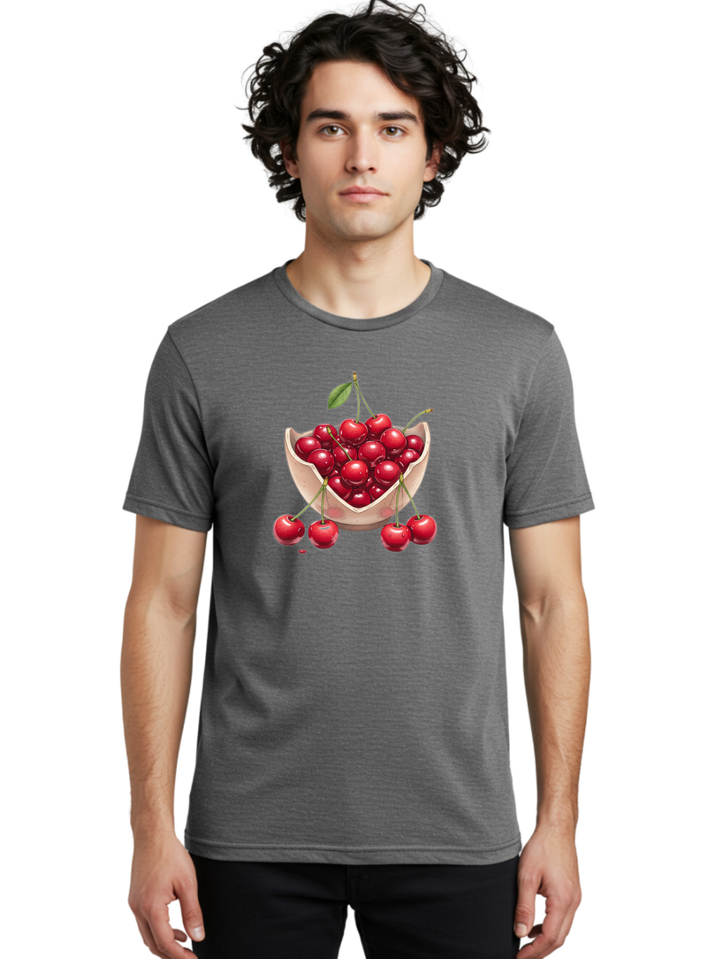 Cherries-In-Bowl-23 Men'S Graphic Tee, 100% Cotton, Comfortable Casual Summer Wear, Machine Washable, Vintage Camera, Old Camera, Antique Camera, Black Camera, Classic Photography, Photography Equipment, Nostalgic Device, Film Camera, Bai688