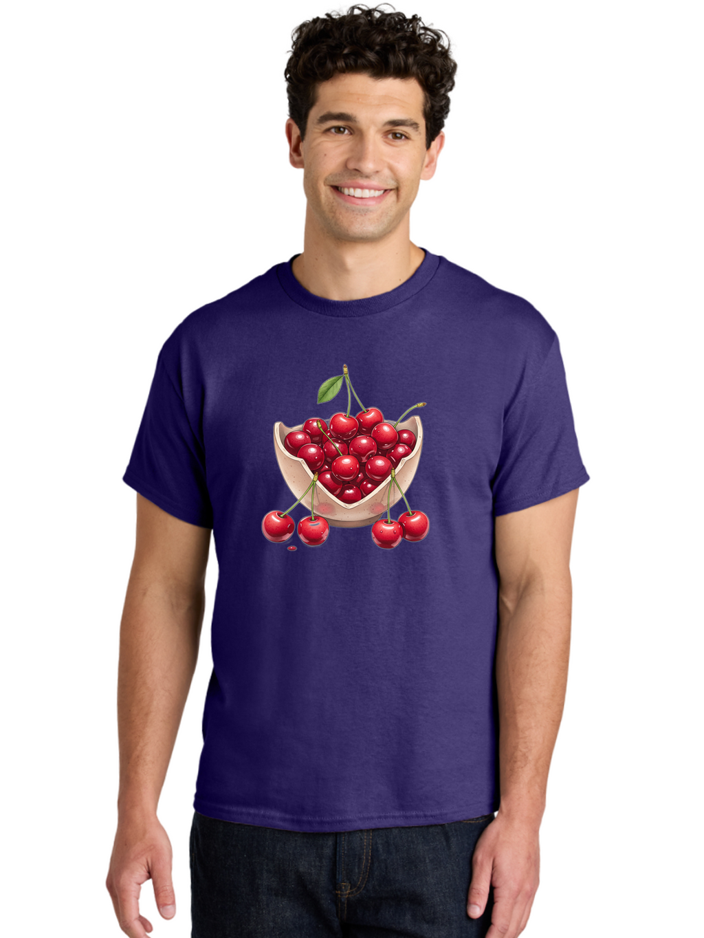 Cherries-In-Bowl-23 Men'S Graphic Tee, 100% Cotton, Comfortable Casual Summer Wear, Machine Washable, Vintage Camera, Old Camera, Antique Camera, Black Camera, Classic Photography, Photography Equipment, Nostalgic Device, Film Camera, Bai688
