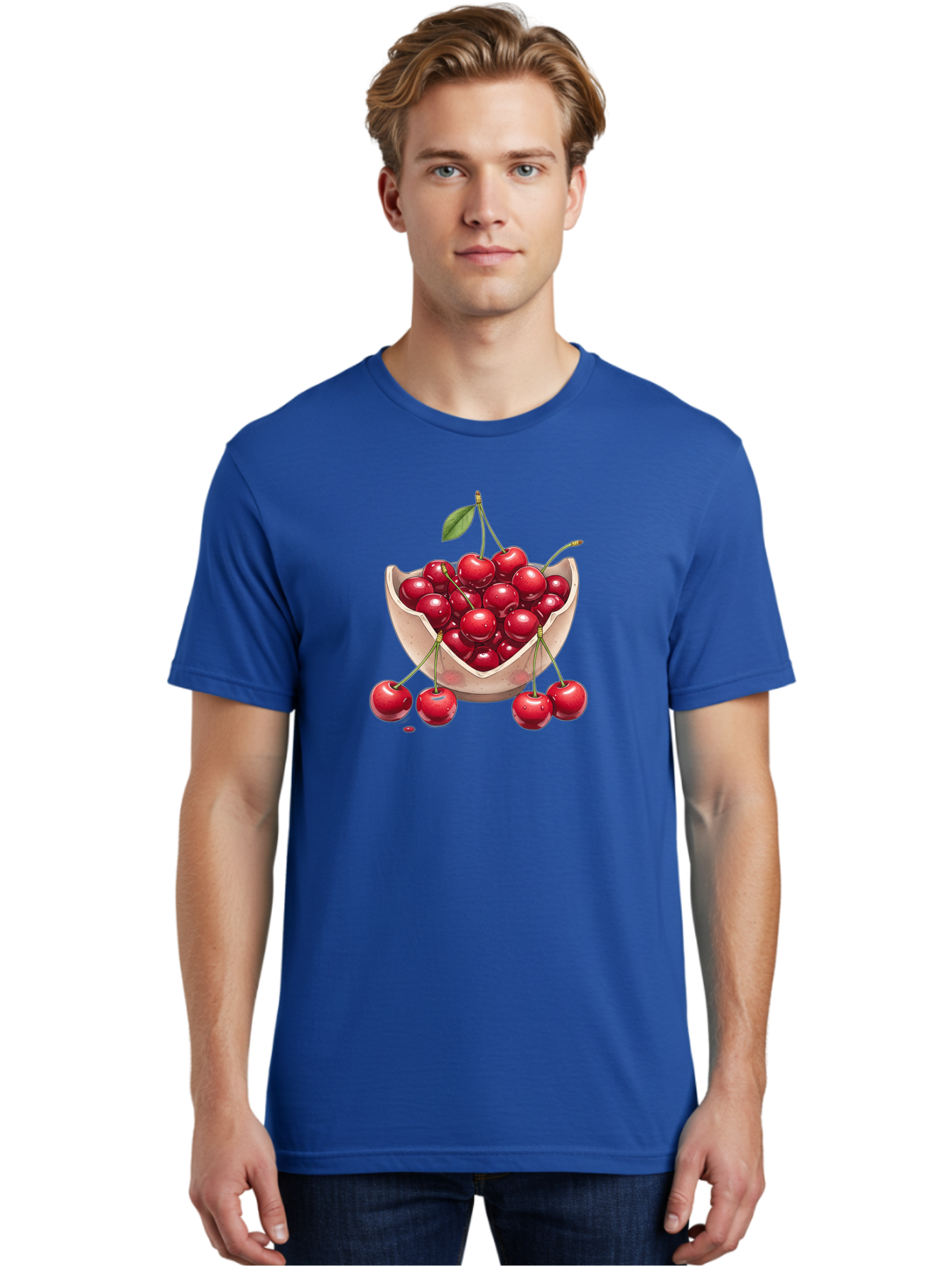 Cherries-In-Bowl-23 Men'S Graphic Tee, 100% Cotton, Comfortable Casual Summer Wear, Machine Washable, Vintage Camera, Old Camera, Antique Camera, Black Camera, Classic Photography, Photography Equipment, Nostalgic Device, Film Camera, Bai688