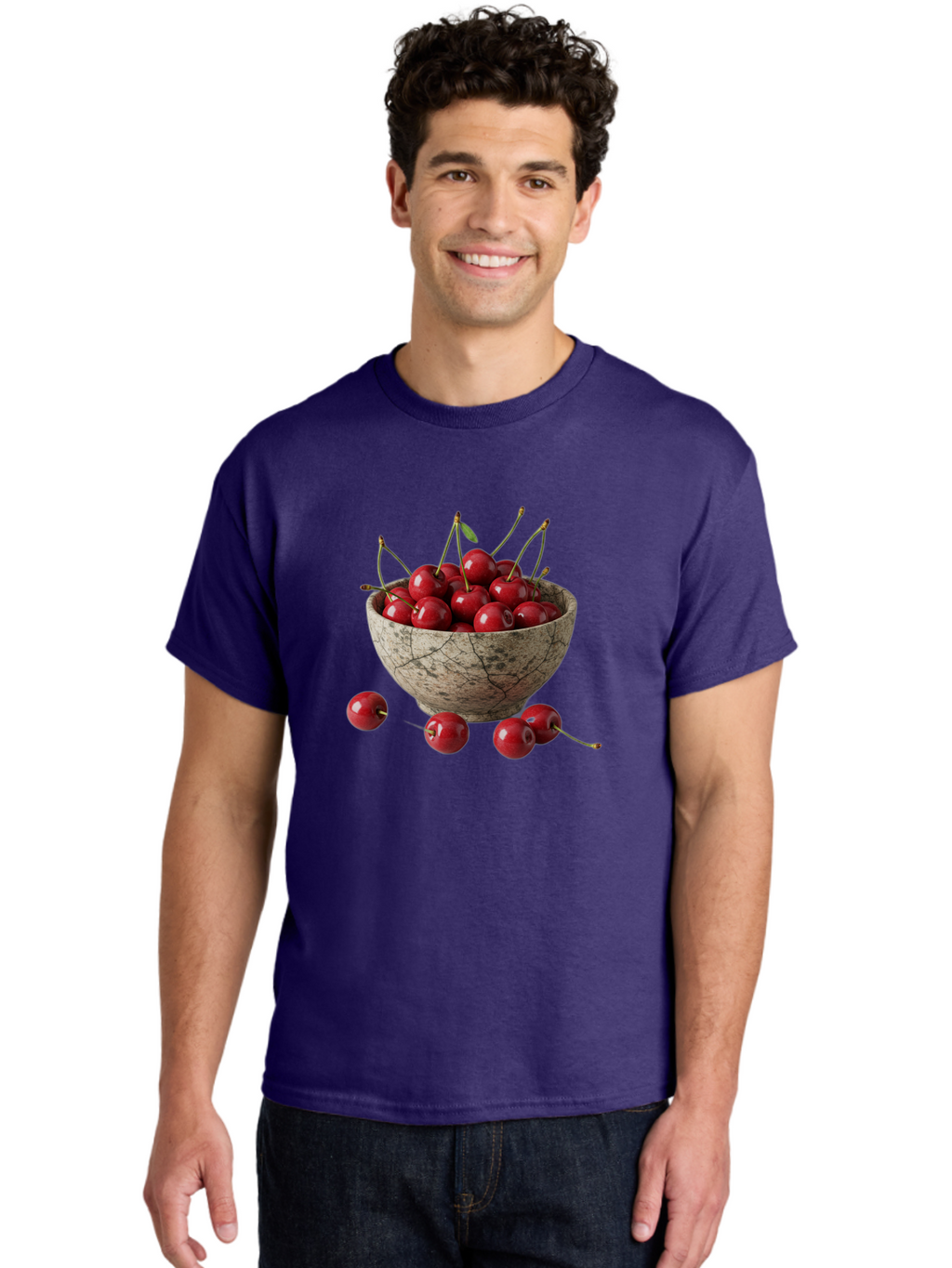 Cherries-In-Bowl-24 Men'S Graphic Tee, 100% Cotton, Comfortable Casual Summer Wear, Machine Washable, Vintage Camera, Old Camera, Antique Camera, Black Camera, Classic Photography, Photography Equipment, Nostalgic Device, Film Camera, Bai689