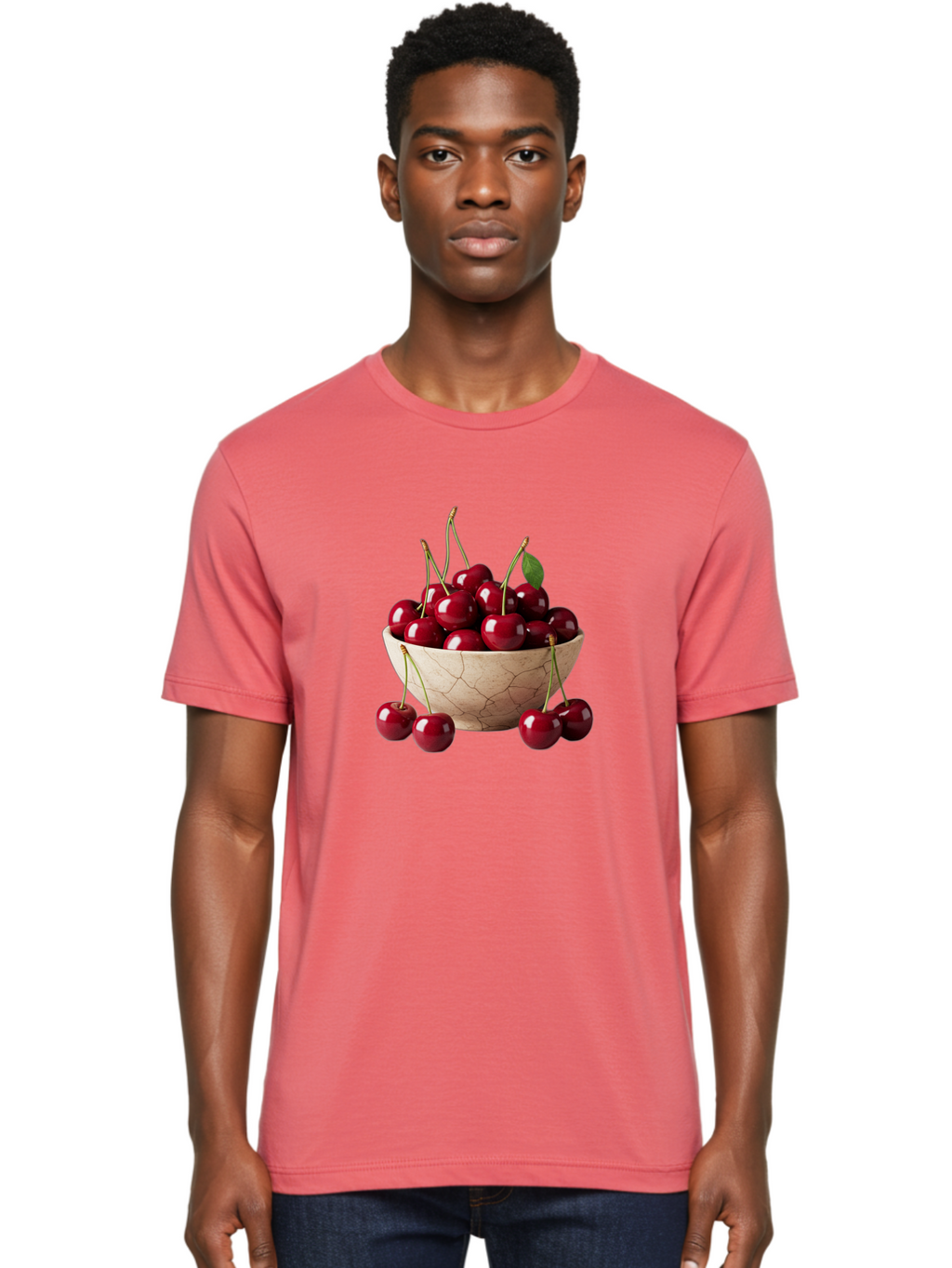 Cherries-In-Bowl-27 Men'S Graphic Tee, 100% Cotton, Comfortable Casual Summer Wear, Machine Washable, Vintage Camera, Old Camera, Antique Camera, Black Camera, Classic Photography, Photography Equipment, Nostalgic Device, Film Camera, Bai692