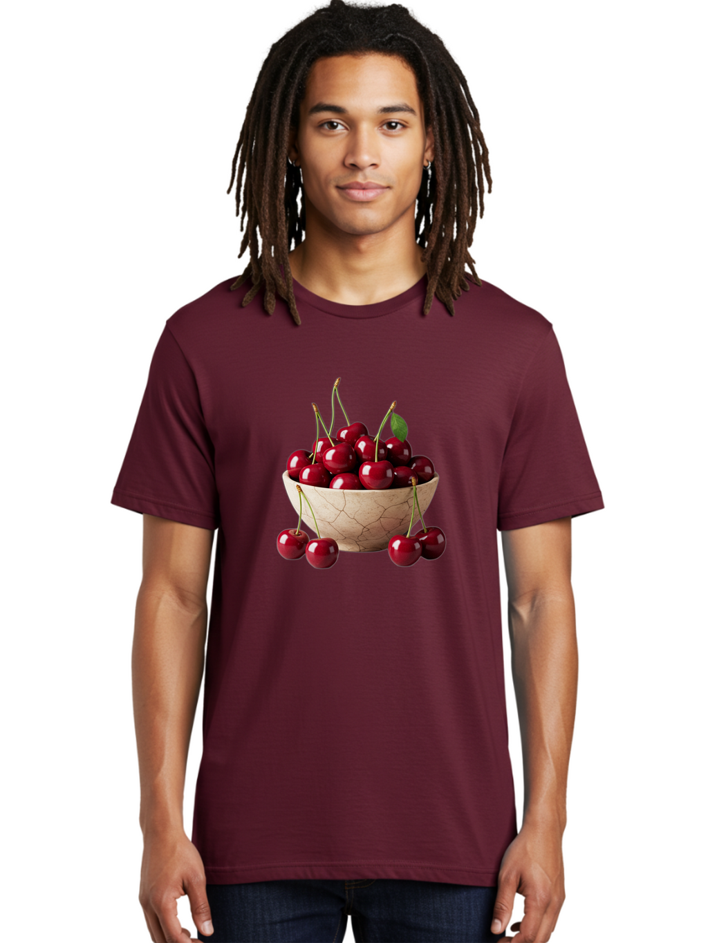 Cherries-In-Bowl-27 Men'S Graphic Tee, 100% Cotton, Comfortable Casual Summer Wear, Machine Washable, Vintage Camera, Old Camera, Antique Camera, Black Camera, Classic Photography, Photography Equipment, Nostalgic Device, Film Camera, Bai692