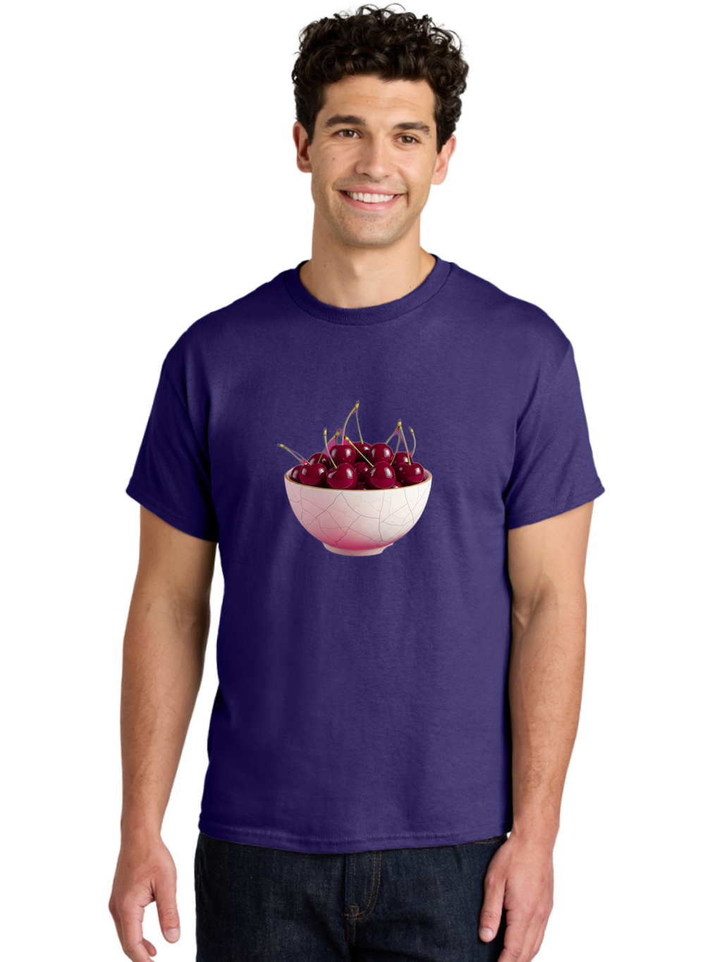 Cherries-In-Bowl-4 Men'S Graphic Tee, 100% Cotton, Comfortable Casual Summer Wear, Machine Washable, Vintage Camera, Old Camera, Antique Camera, Black Camera, Classic Photography, Photography Equipment, Nostalgic Device, Film Camera, Bai694