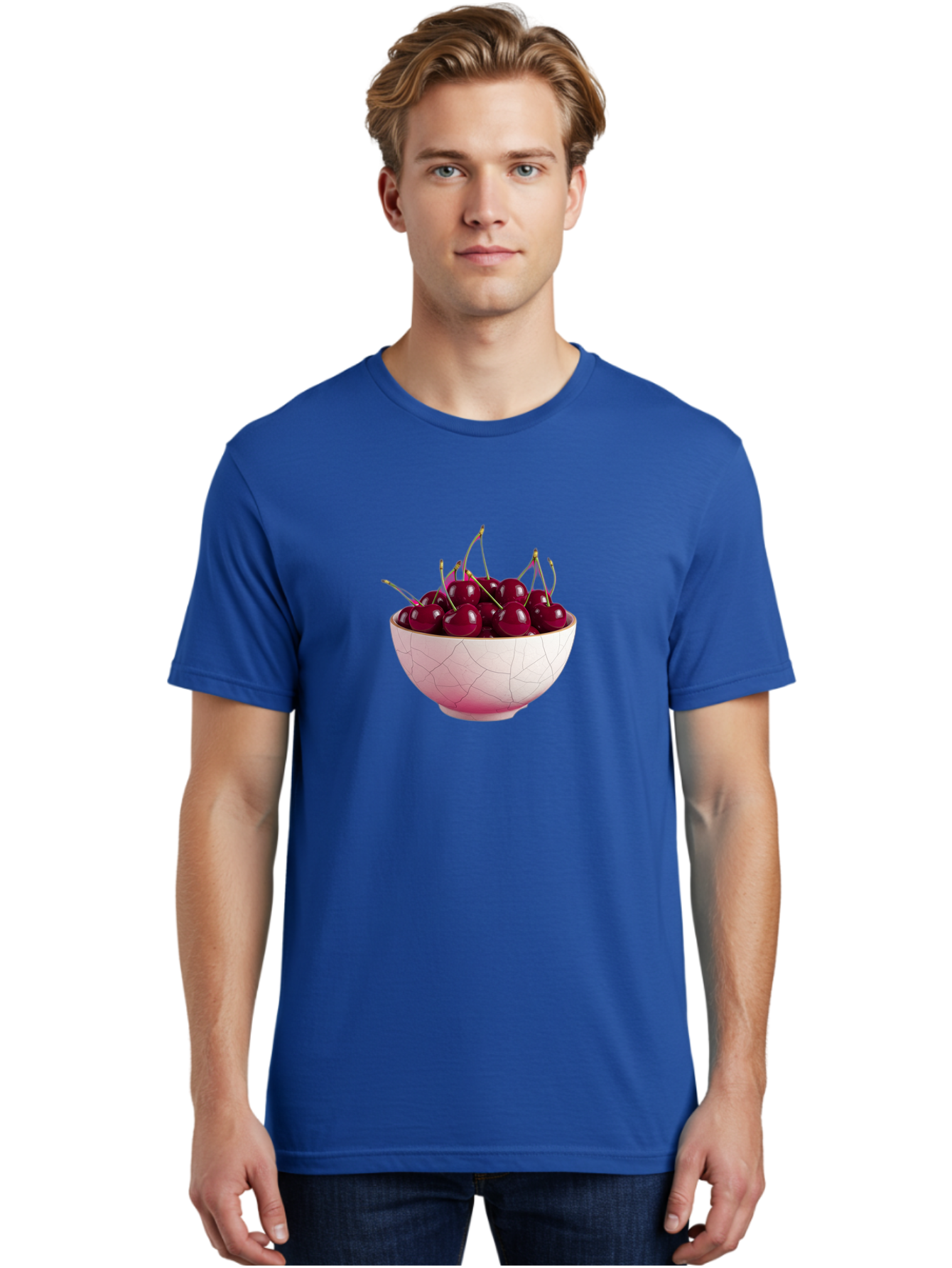 Cherries-In-Bowl-4 Men'S Graphic Tee, 100% Cotton, Comfortable Casual Summer Wear, Machine Washable, Vintage Camera, Old Camera, Antique Camera, Black Camera, Classic Photography, Photography Equipment, Nostalgic Device, Film Camera, Bai694