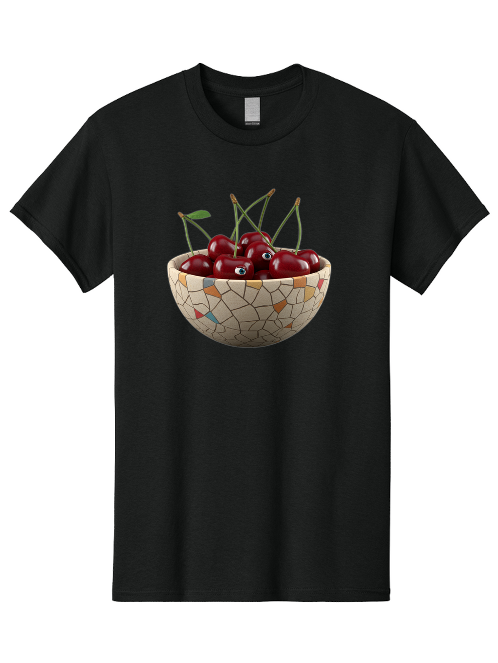 Cherries-In-Bowl-7 Men'S Graphic Tee, 100% Cotton, Comfortable Casual Summer Wear, Machine Washable, Vintage Camera, Old Camera, Antique Camera, Black Camera, Classic Photography, Photography Equipment, Nostalgic Device, Film Camera, Bai697