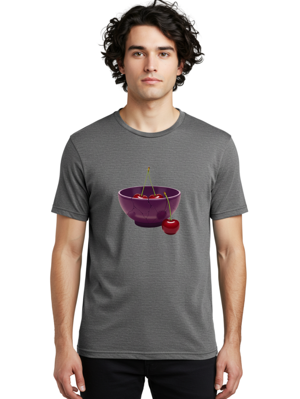 Cherries-In-Bowl Men'S Graphic Tee, 100% Cotton, Comfortable Casual Summer Wear, Machine Washable, Vintage Camera, Old Camera, Antique Camera, Black Camera, Classic Photography, Photography Equipment, Nostalgic Device, Film Camera, Camera Art Bai700