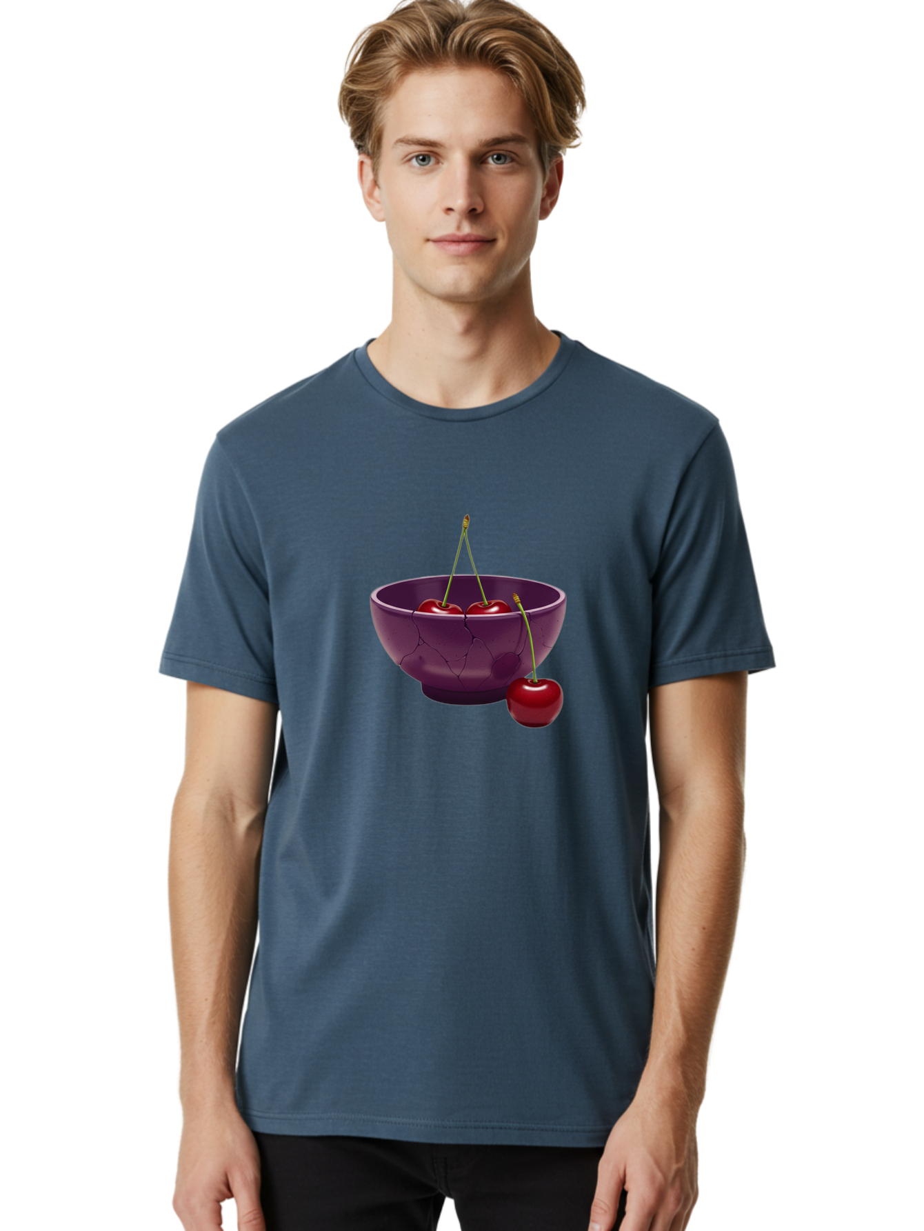 Cherries-In-Bowl Men'S Graphic Tee, 100% Cotton, Comfortable Casual Summer Wear, Machine Washable, Vintage Camera, Old Camera, Antique Camera, Black Camera, Classic Photography, Photography Equipment, Nostalgic Device, Film Camera, Camera Art Bai700