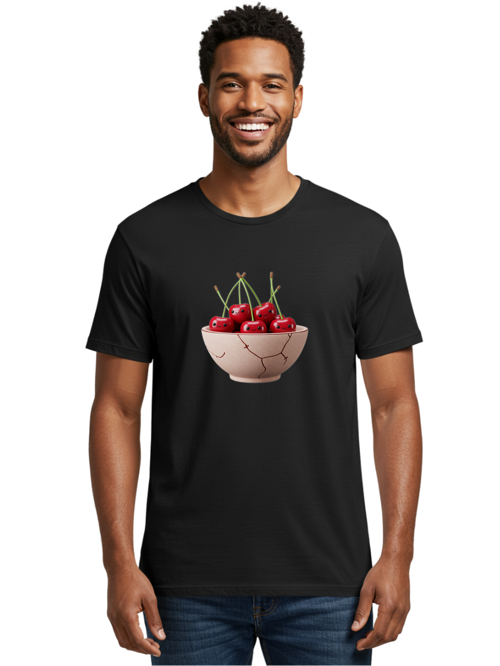 Cherries-In-Broken-Bowl Men'S Graphic Tee, 100% Cotton, Comfortable Casual Summer Wear, Machine Washable, Vintage Camera, Old Camera, Antique Camera, Black Camera, Classic Photography, Photography Equipment, Nostalgic Device, Film Camera, Bai701