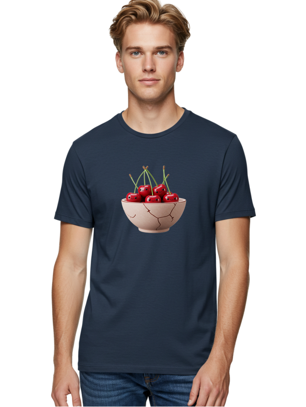 Cherries-In-Broken-Bowl Men'S Graphic Tee, 100% Cotton, Comfortable Casual Summer Wear, Machine Washable, Vintage Camera, Old Camera, Antique Camera, Black Camera, Classic Photography, Photography Equipment, Nostalgic Device, Film Camera, Bai701