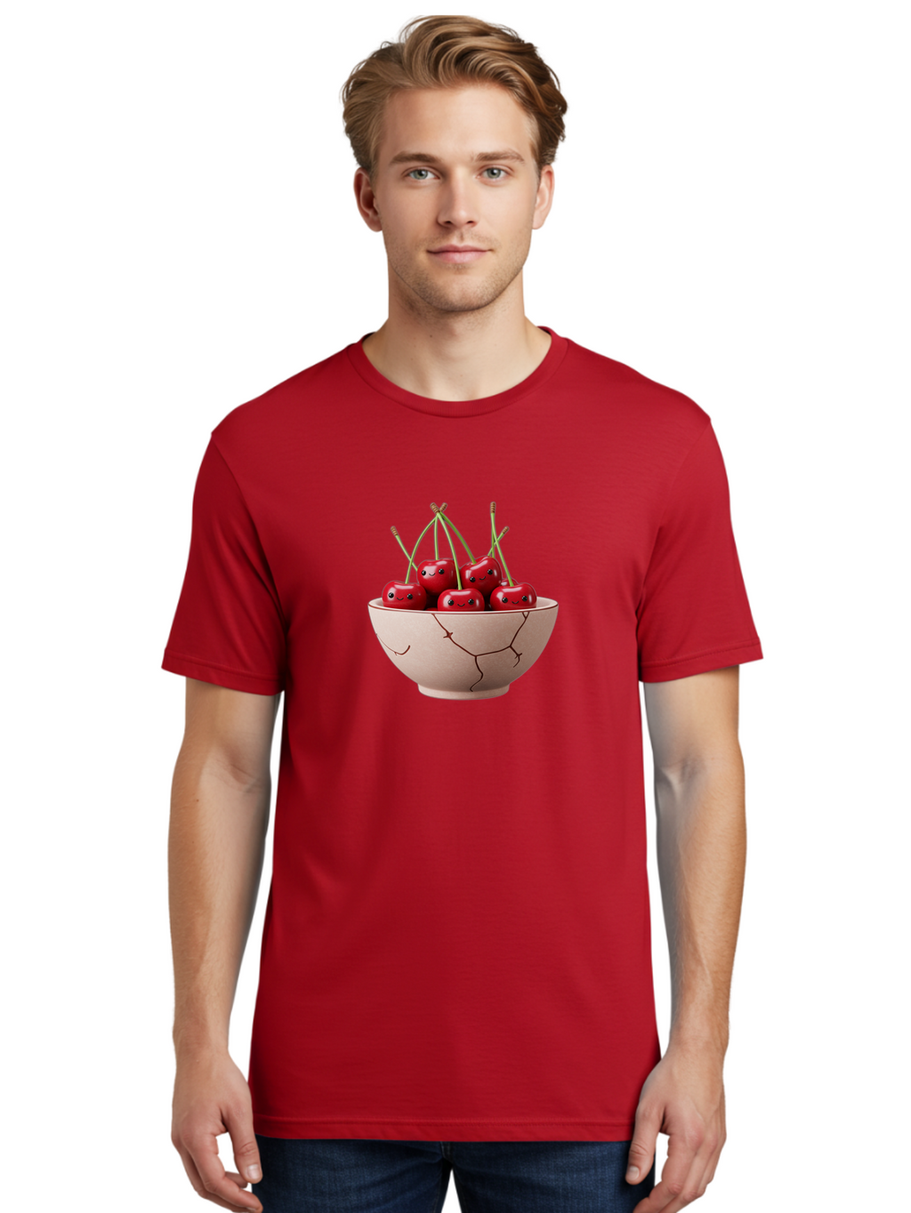 Cherries-In-Broken-Bowl Men'S Graphic Tee, 100% Cotton, Comfortable Casual Summer Wear, Machine Washable, Vintage Camera, Old Camera, Antique Camera, Black Camera, Classic Photography, Photography Equipment, Nostalgic Device, Film Camera, Bai701