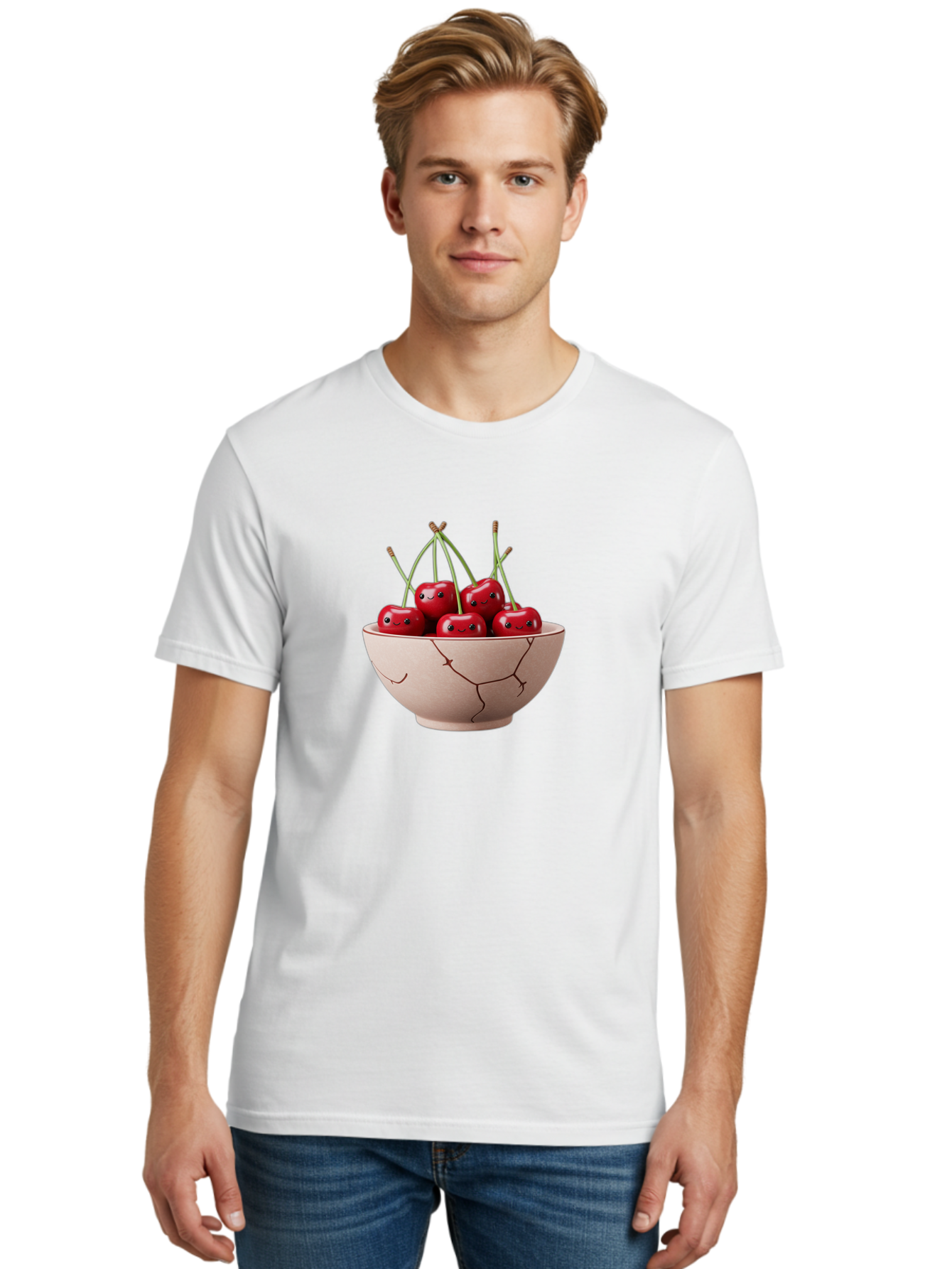 Cherries-In-Broken-Bowl Men'S Graphic Tee, 100% Cotton, Comfortable Casual Summer Wear, Machine Washable, Vintage Camera, Old Camera, Antique Camera, Black Camera, Classic Photography, Photography Equipment, Nostalgic Device, Film Camera, Bai701
