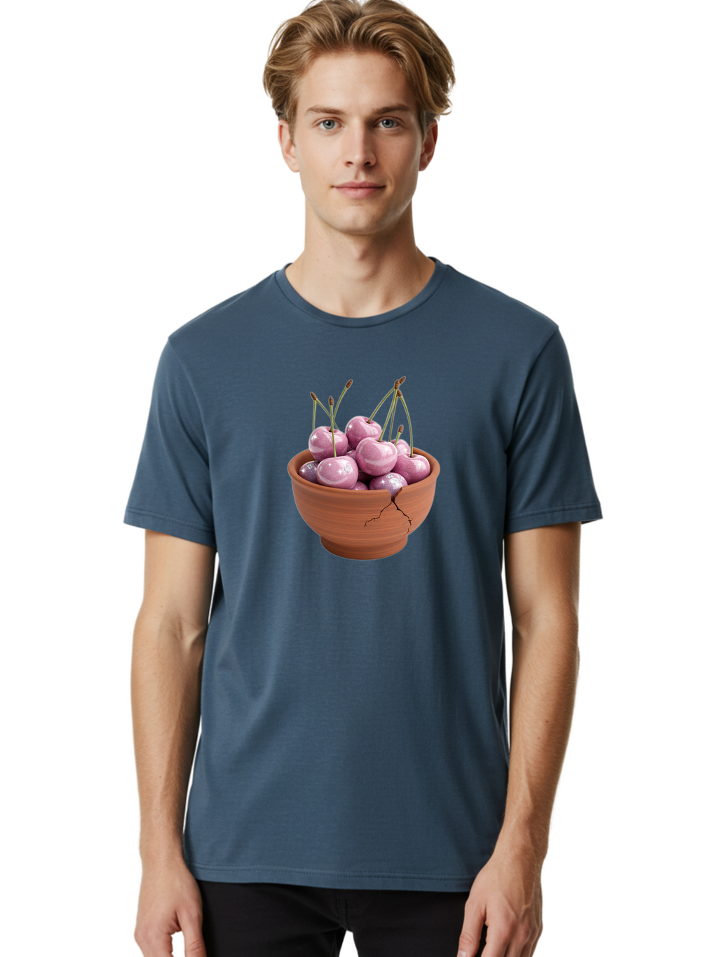 Cherries-In-Clay-Pot Men'S Graphic Tee, 100% Cotton, Comfortable Casual Summer Wear, Machine Washable, Vintage Camera, Old Camera, Antique Camera, Black Camera, Classic Photography, Photography Equipment, Nostalgic Device, Film Camera, Bai702