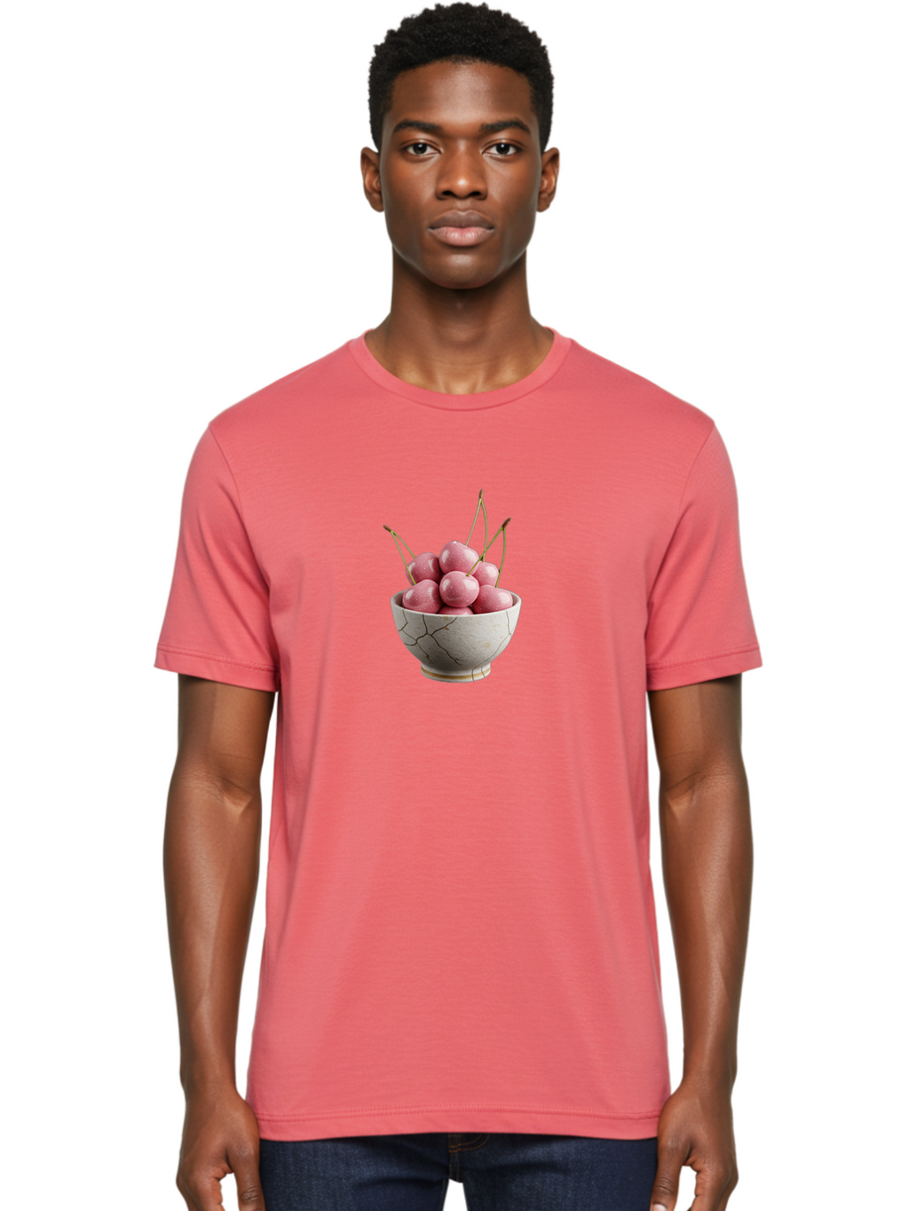 Cherries-In-Cracked-Bowl Men'S Graphic Tee, 100% Cotton, Comfortable Casual Summer Wear, Machine Washable, Vintage Camera, Old Camera, Antique Camera, Black Camera, Classic Photography, Photography Equipment, Nostalgic Device, Film Camera, Bai703