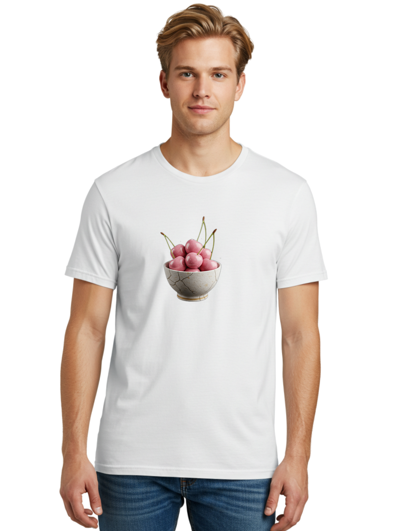 Cherries-In-Cracked-Bowl Men'S Graphic Tee, 100% Cotton, Comfortable Casual Summer Wear, Machine Washable, Vintage Camera, Old Camera, Antique Camera, Black Camera, Classic Photography, Photography Equipment, Nostalgic Device, Film Camera, Bai703