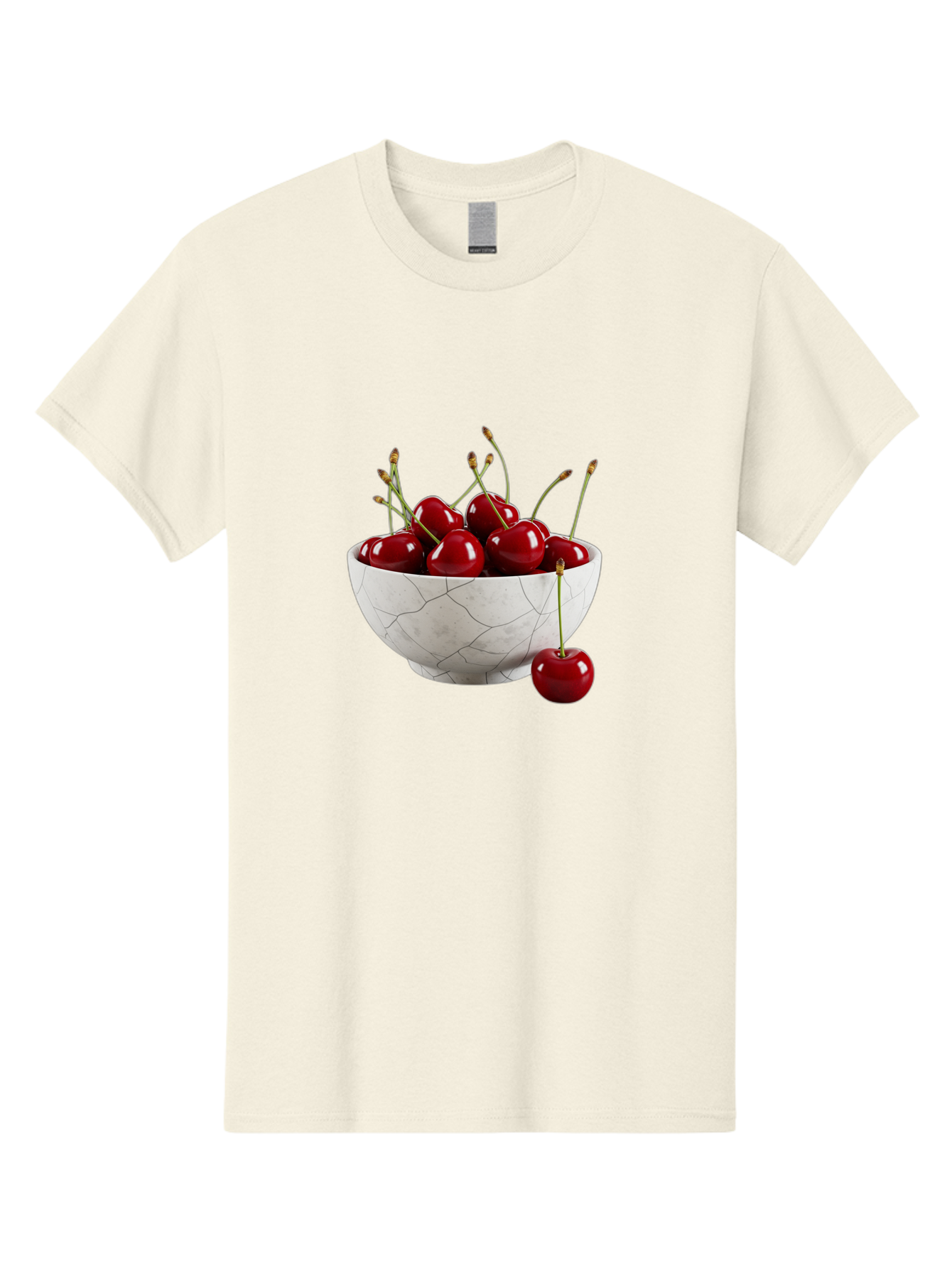 Cherries-In-Cracked-White-Bowl Men'S Graphic Tee, 100% Cotton, Comfortable Casual Summer Wear, Machine Washable, Vintage Camera, Old Camera, Antique Camera, Black Camera, Classic Photography, Photography Equipment, Nostalgic Device, Bai704