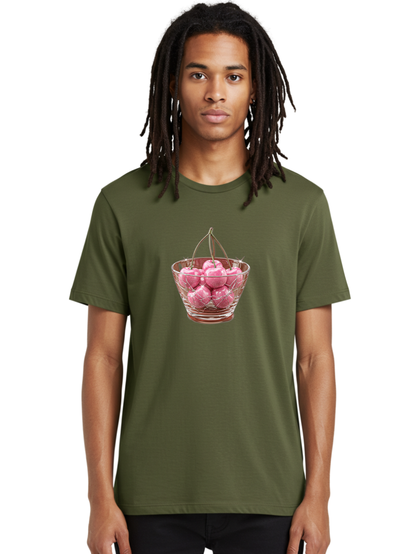 Cherries-In-Glass-Basket Men'S Graphic Tee, 100% Cotton, Comfortable Casual Summer Wear, Machine Washable, Vintage Camera, Old Camera, Antique Camera, Black Camera, Classic Photography, Photography Equipment, Nostalgic Device, Film Camera, Bai706