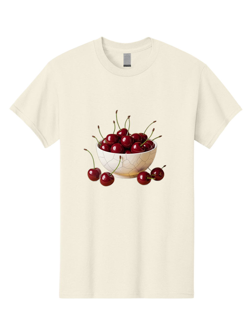 Cherries-In-Kintsugi-Bowl-2 Men'S Graphic Tee, 100% Cotton, Comfortable Casual Summer Wear, Machine Washable, Vintage Camera, Old Camera, Antique Camera, Black Camera, Classic Photography, Photography Equipment, Nostalgic Device, Film Camera, Bai708